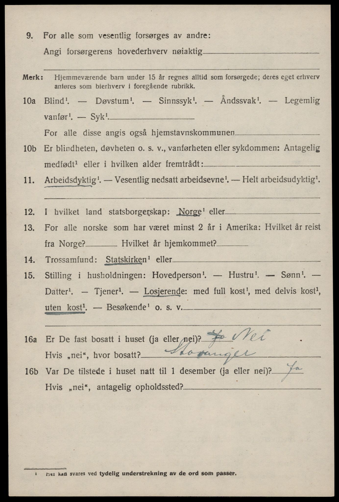 SAST, 1920 census for Hjelmeland, 1920, p. 1790