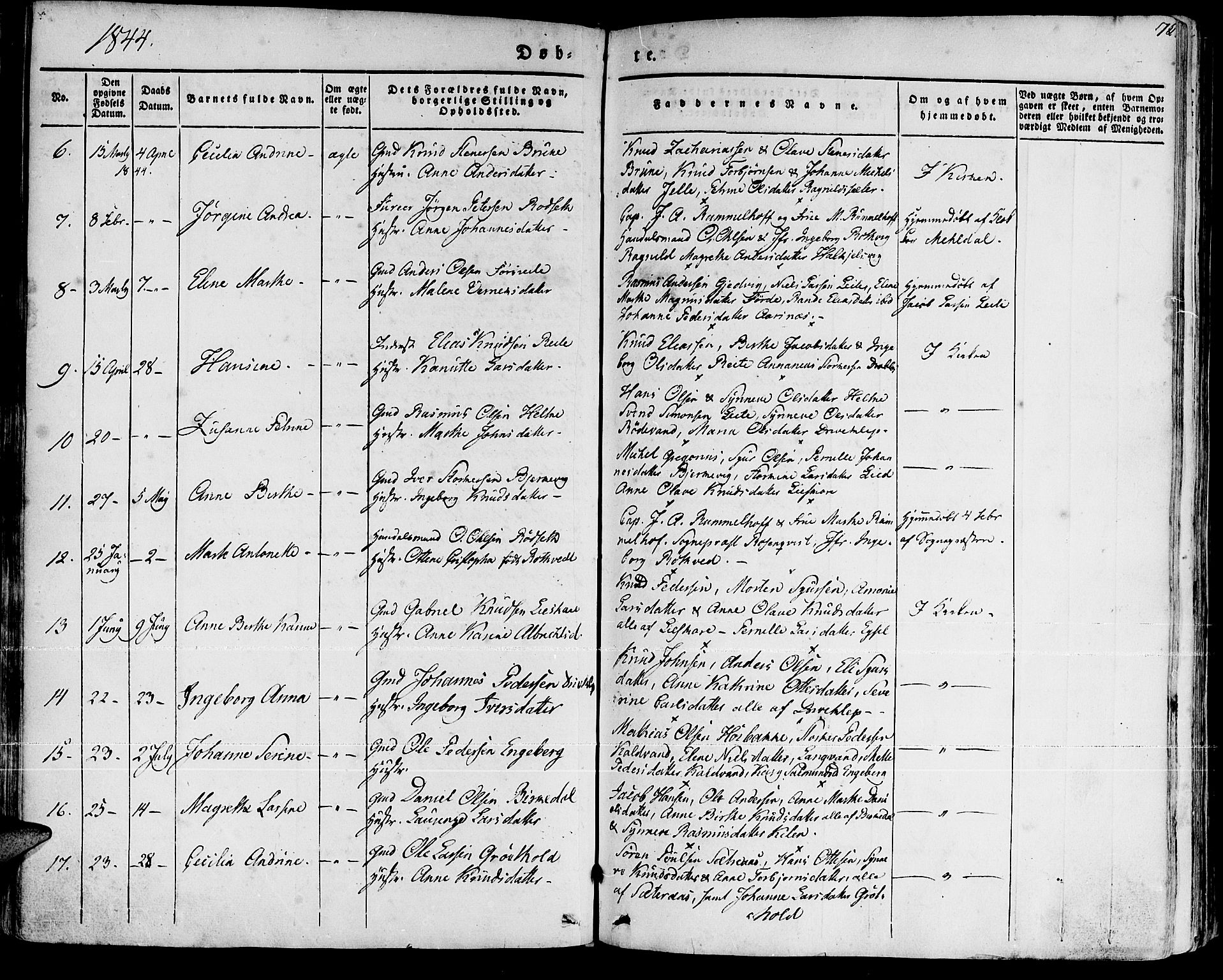 Ministerialprotokoller, klokkerbøker og fødselsregistre - Møre og Romsdal, AV/SAT-A-1454/511/L0139: Parish register (official) no. 511A06, 1831-1850, p. 72