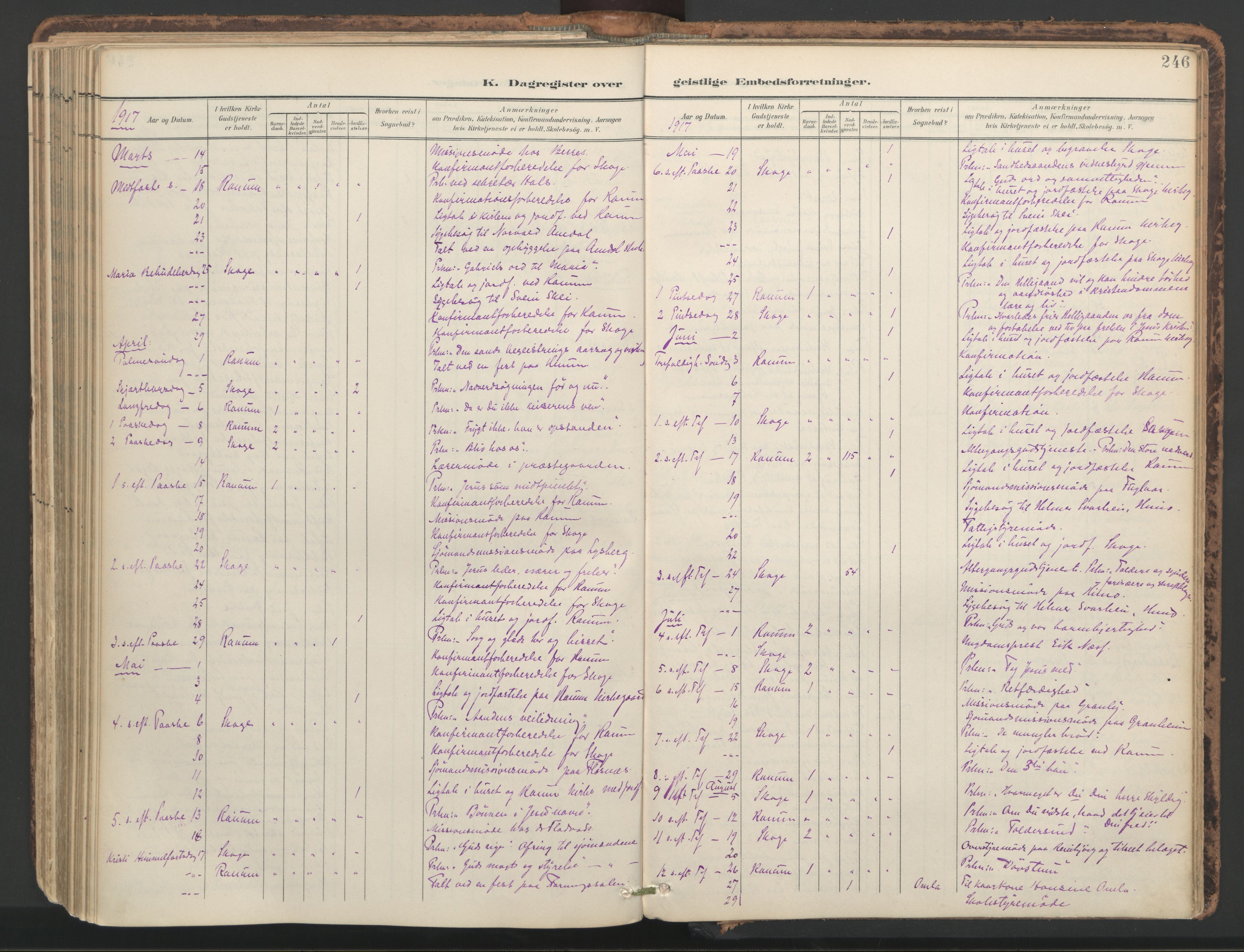 Ministerialprotokoller, klokkerbøker og fødselsregistre - Nord-Trøndelag, SAT/A-1458/764/L0556: Parish register (official) no. 764A11, 1897-1924, p. 246