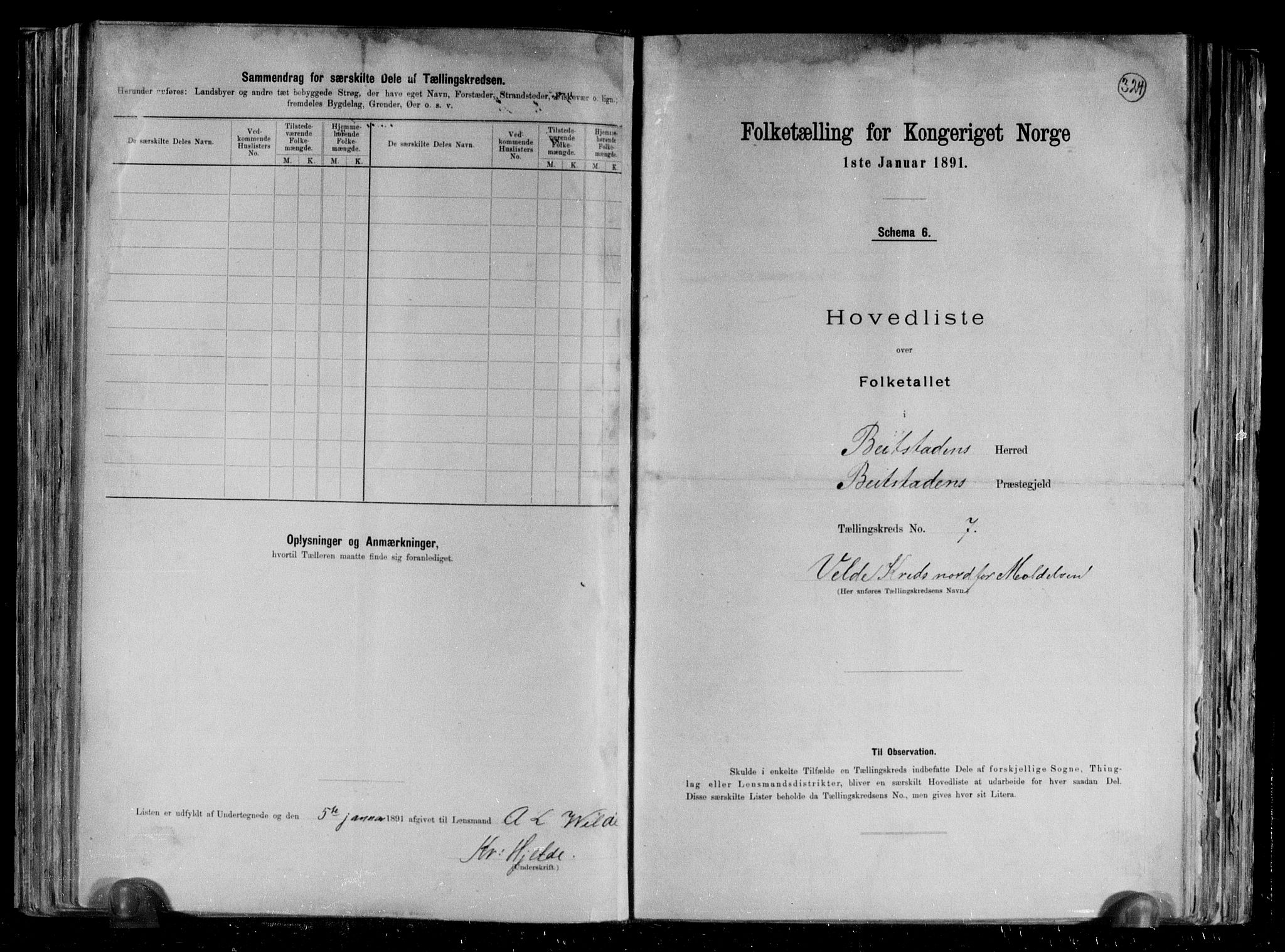 RA, 1891 census for 1727 Beitstad, 1891, p. 21