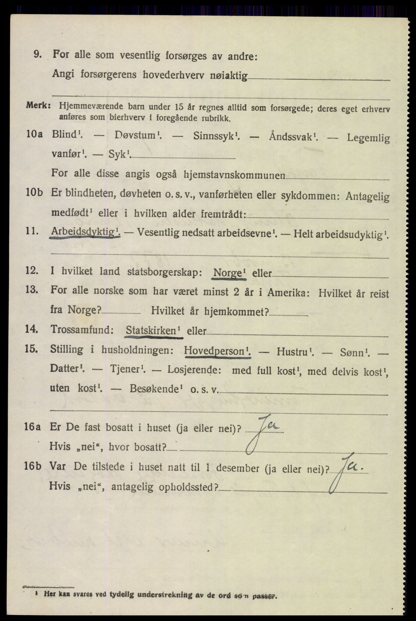 SAH, 1920 census for Trysil, 1920, p. 9468