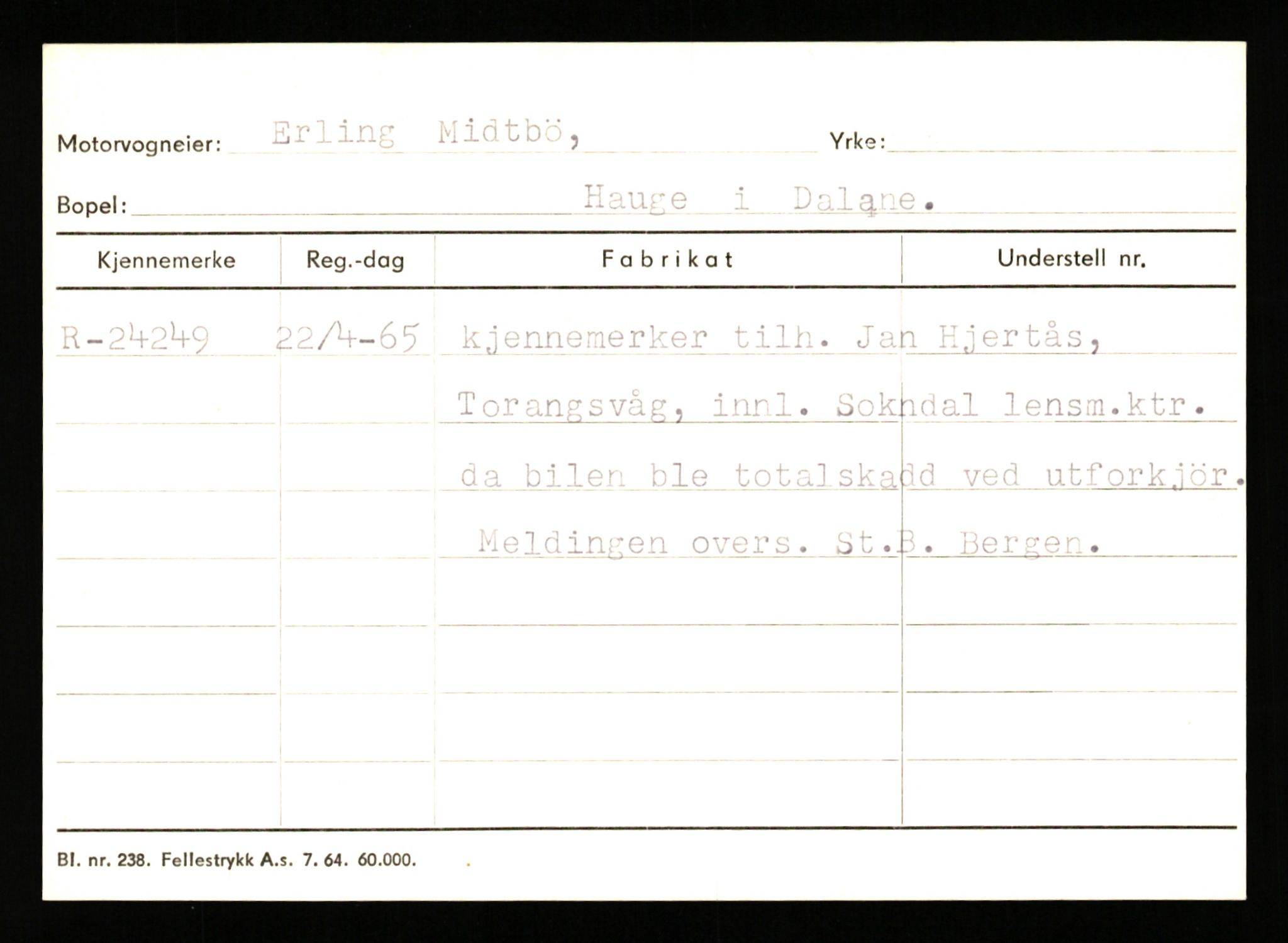 Stavanger trafikkstasjon, AV/SAST-A-101942/0/G/L0005: Registreringsnummer: 23000 - 34245, 1930-1971, p. 329