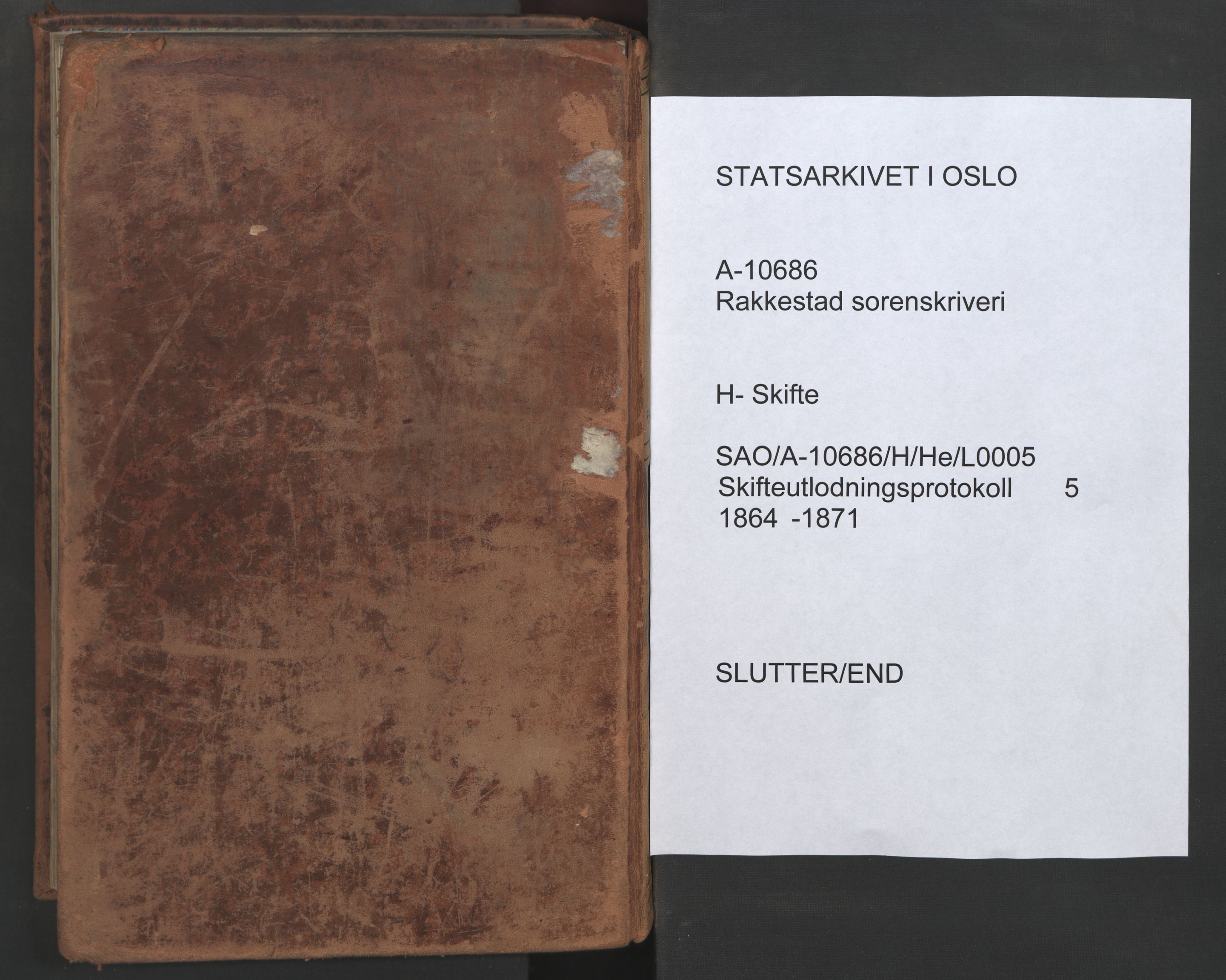 Rakkestad sorenskriveri, SAO/A-10686/H/He/L0005: Skifteutlodningsprotokoller, 1864-1871
