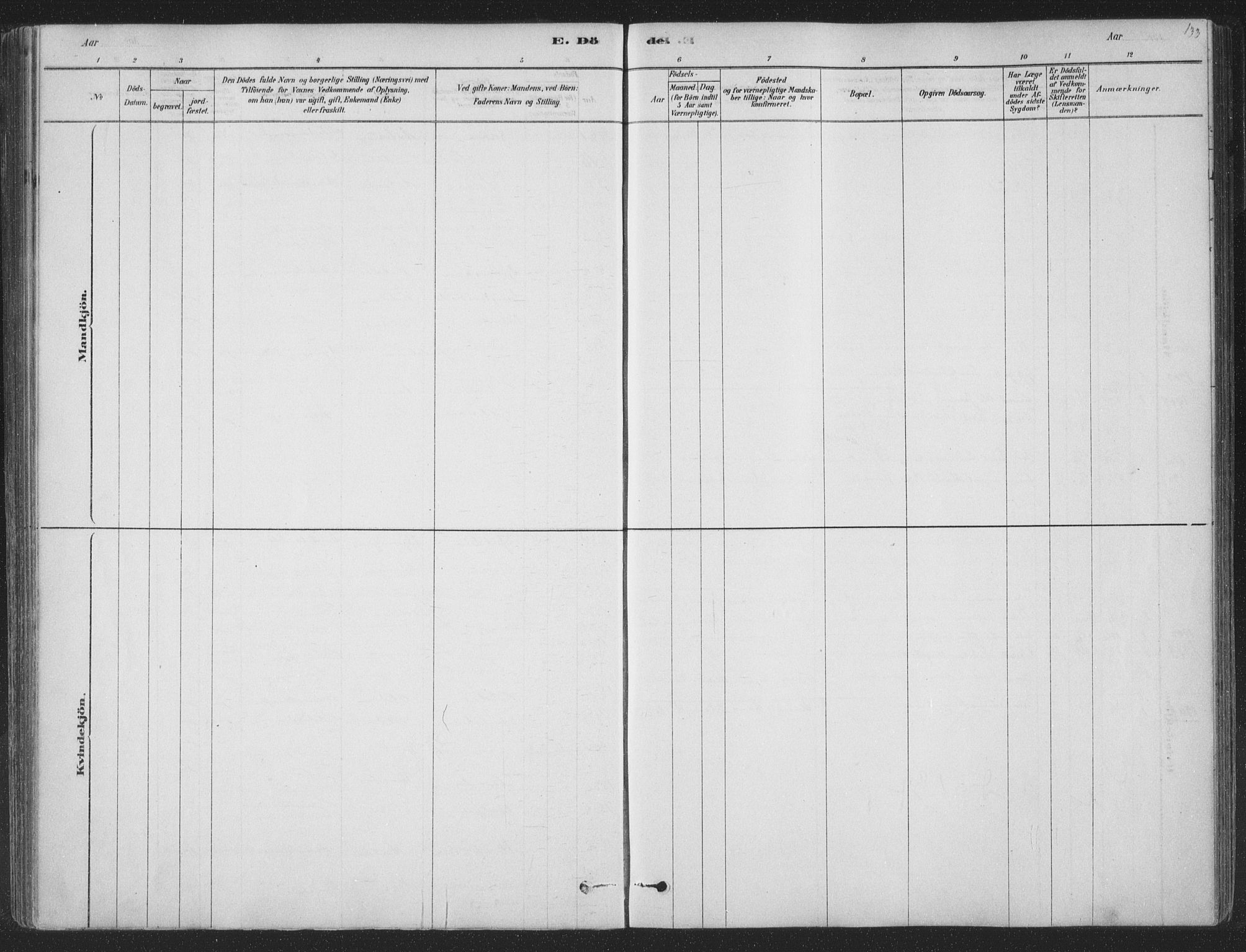 Ministerialprotokoller, klokkerbøker og fødselsregistre - Nordland, AV/SAT-A-1459/843/L0627: Parish register (official) no. 843A02, 1878-1908, p. 133