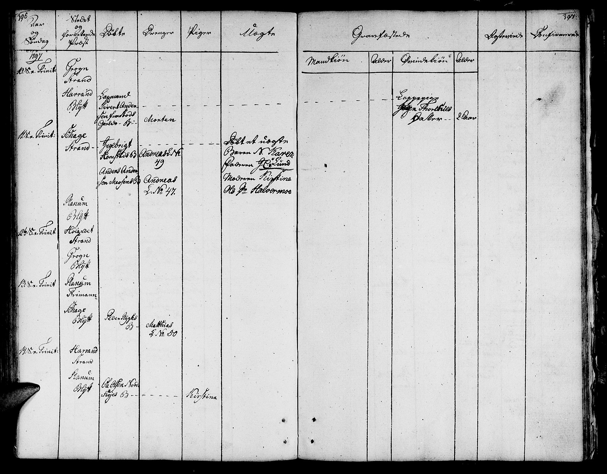 Ministerialprotokoller, klokkerbøker og fødselsregistre - Nord-Trøndelag, AV/SAT-A-1458/764/L0544: Parish register (official) no. 764A04, 1780-1798, p. 396-397