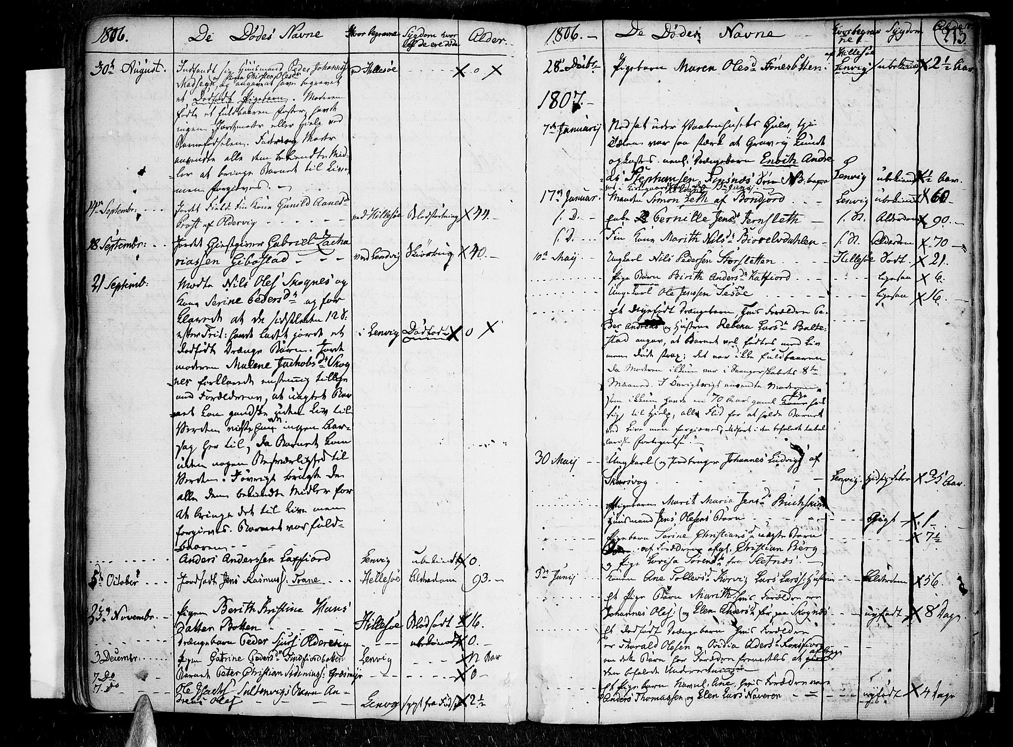 Lenvik sokneprestembete, SATØ/S-1310/H/Ha/Haa/L0002kirke: Parish register (official) no. 2, 1784-1820, p. 213
