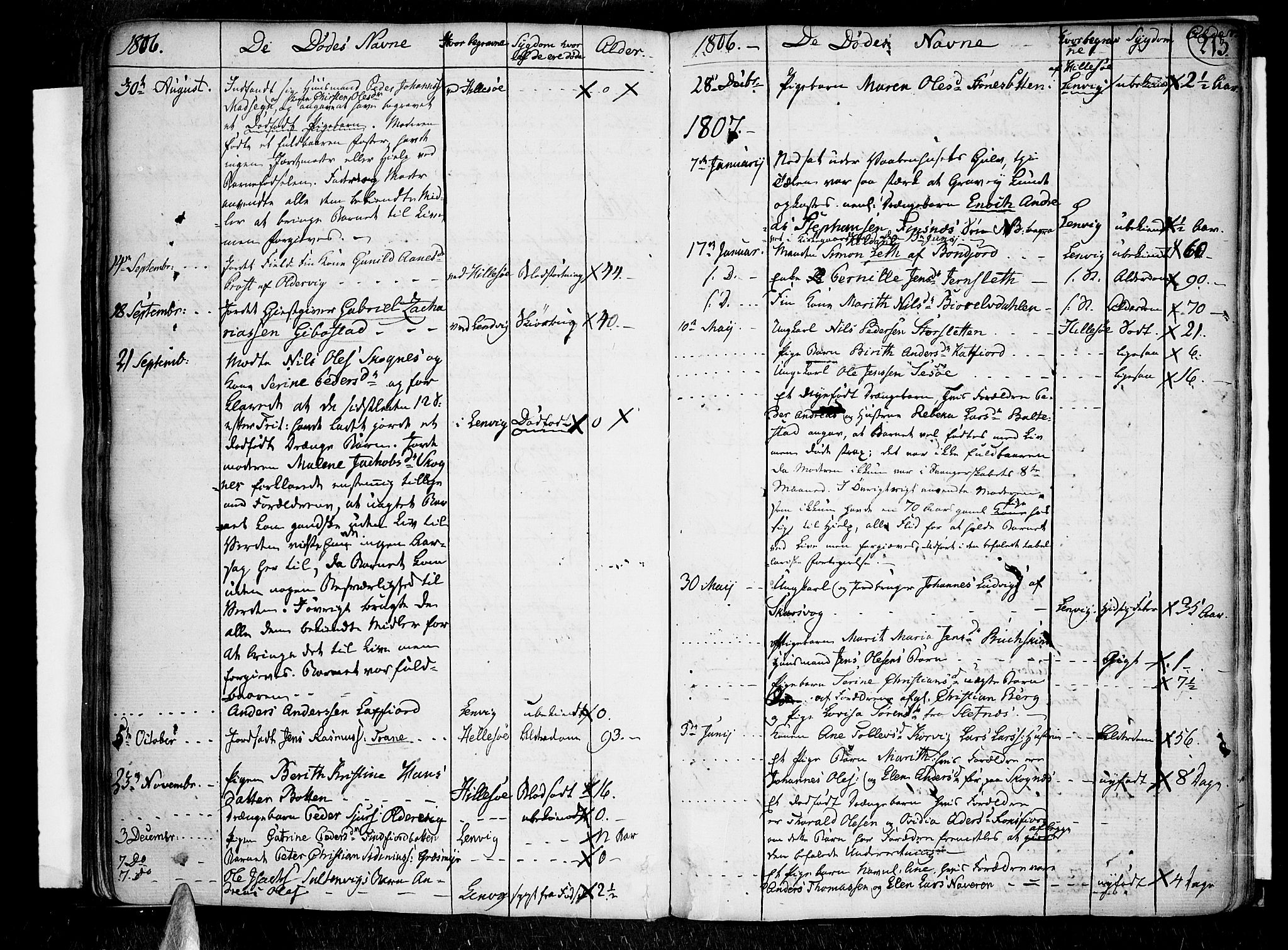 Lenvik sokneprestembete, AV/SATØ-S-1310/H/Ha/Haa/L0002kirke: Parish register (official) no. 2, 1784-1820, p. 213