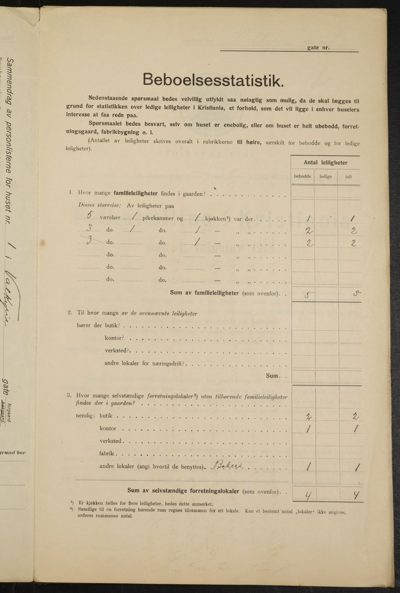 OBA, Municipal Census 1915 for Kristiania, 1915, p. 122271