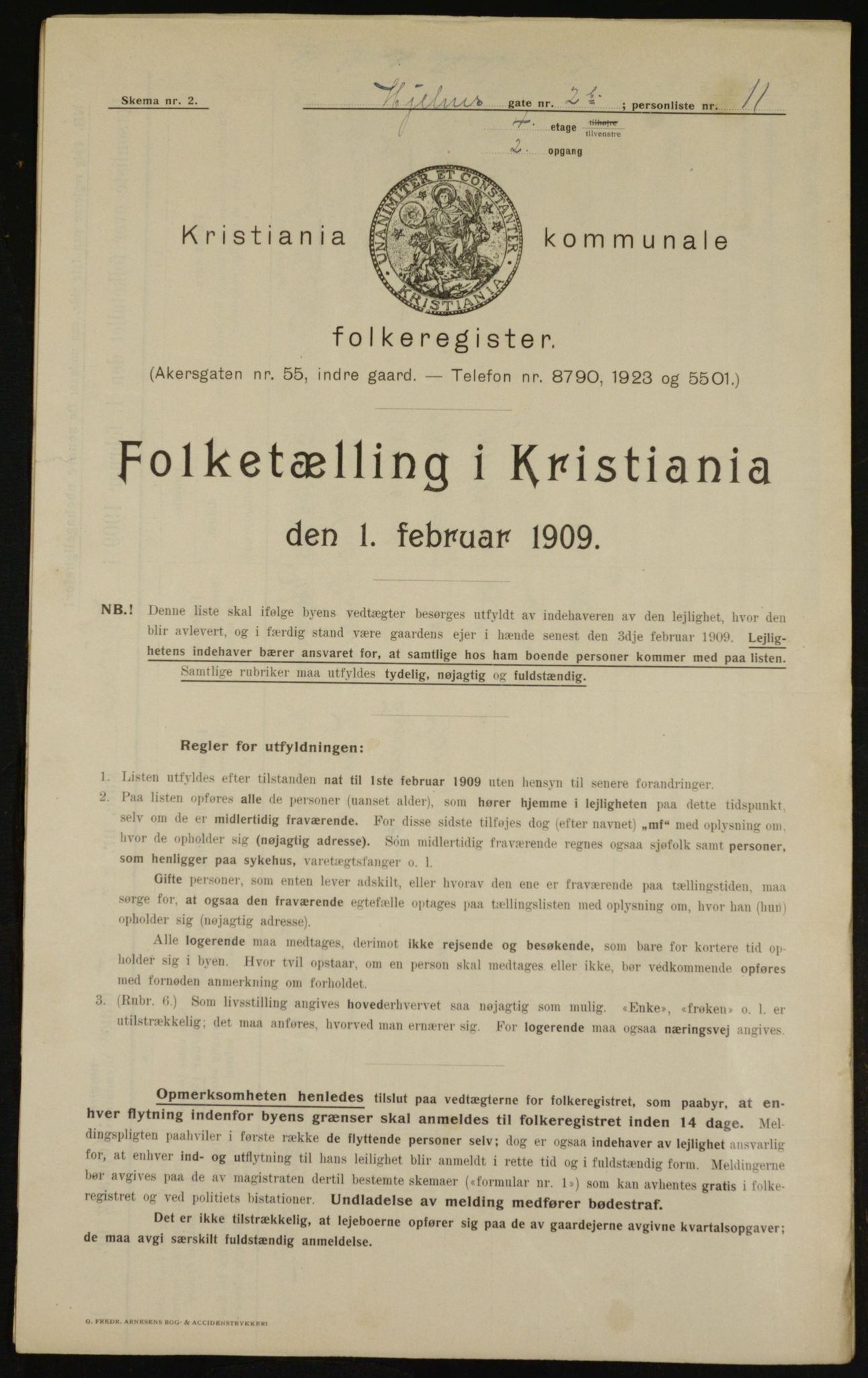 OBA, Municipal Census 1909 for Kristiania, 1909, p. 36387