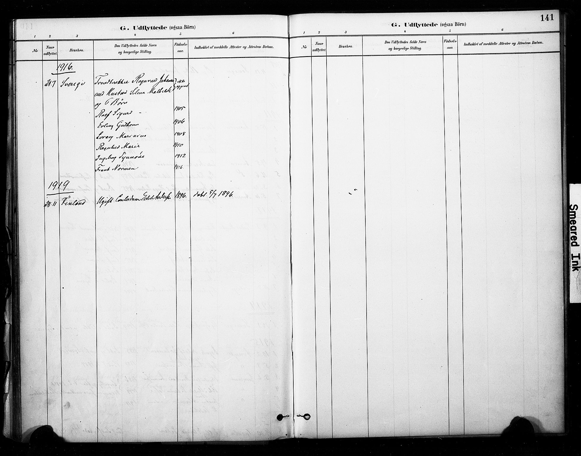 Sagene prestekontor Kirkebøker, SAO/A-10796/F/L0003: Parish register (official) no. 3, 1880-1922, p. 141