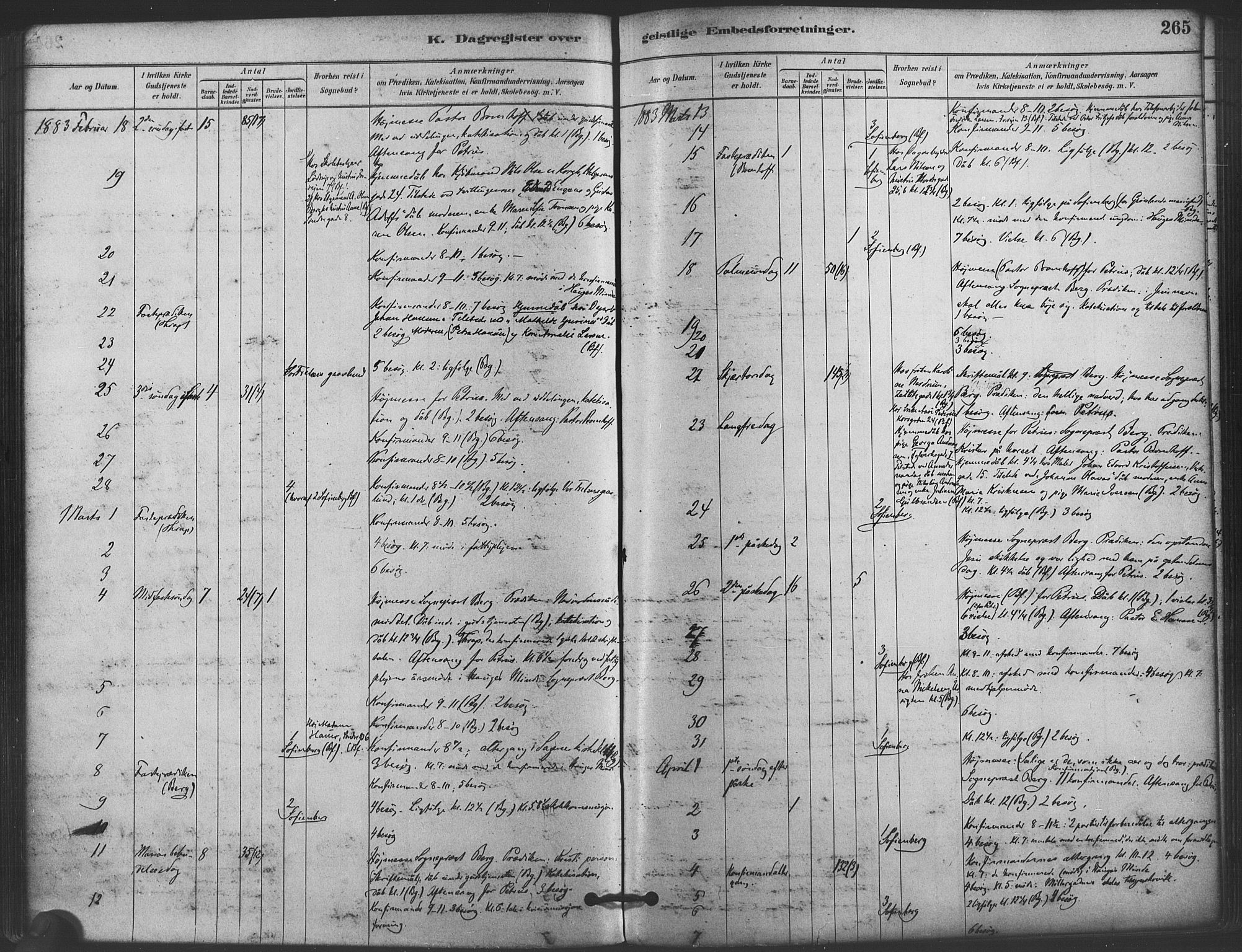 Paulus prestekontor Kirkebøker, AV/SAO-A-10871/F/Fa/L0005: Parish register (official) no. 5, 1879-1889, p. 265