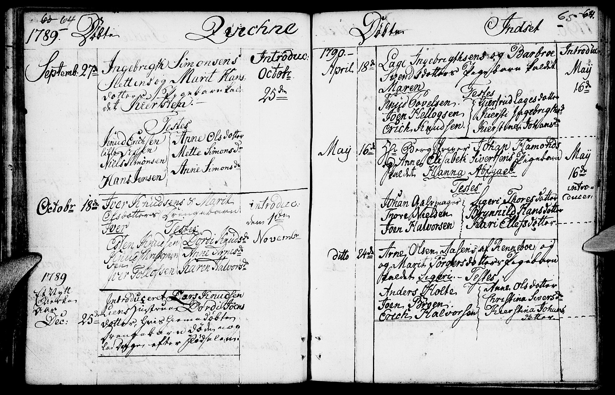 Kvikne prestekontor, AV/SAH-PREST-064/H/Ha/Haa/L0003: Parish register (official) no. 3, 1785-1814, p. 64-65