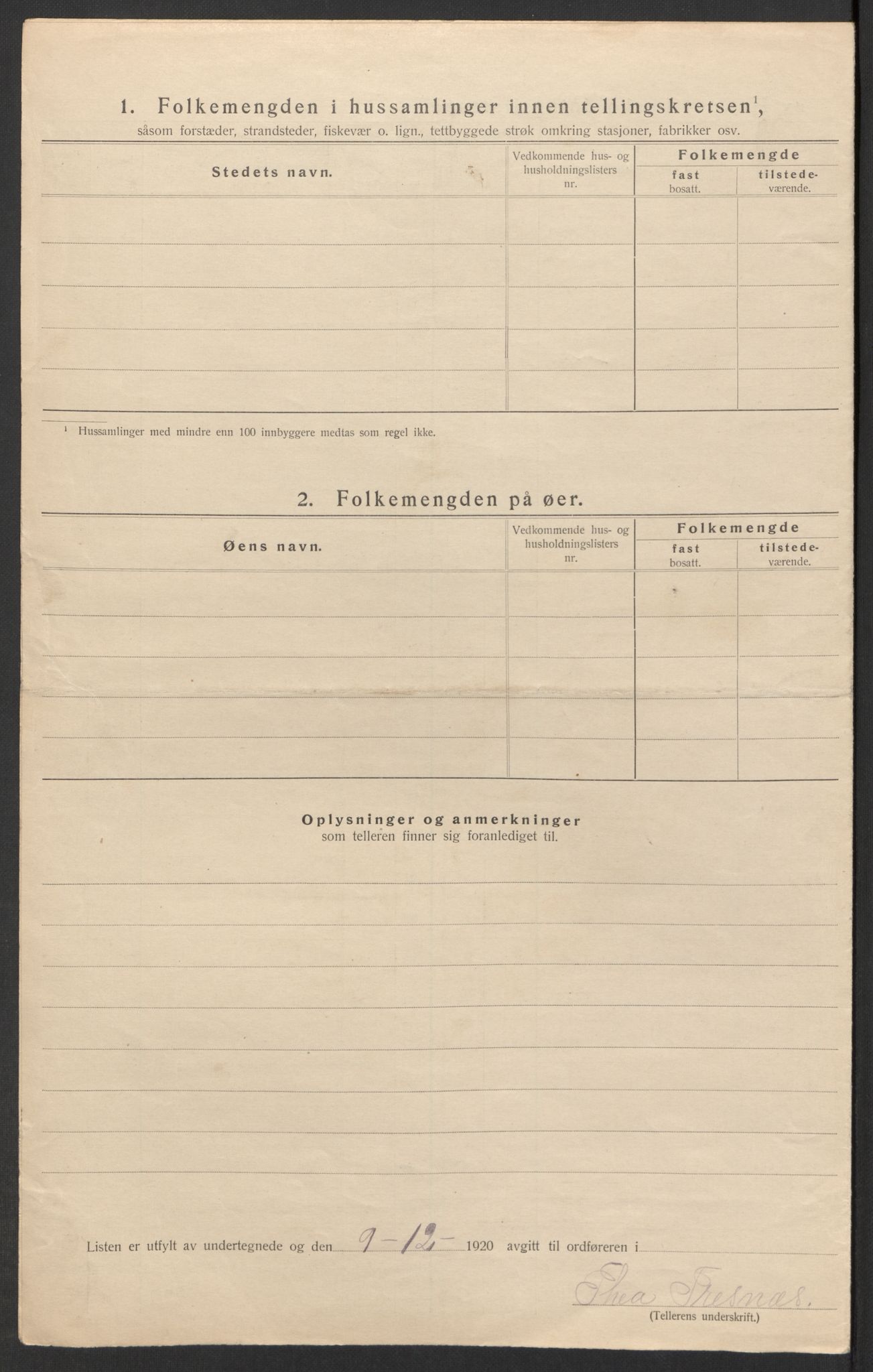 SAK, 1920 census for Øyestad, 1920, p. 14