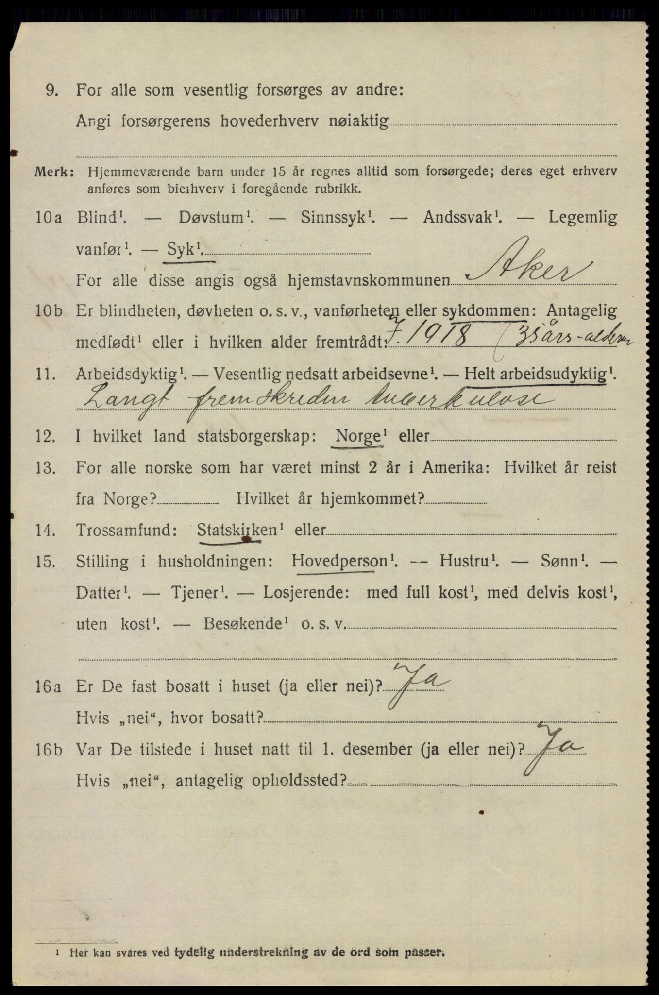 SAO, 1920 census for Aker, 1920, p. 85809