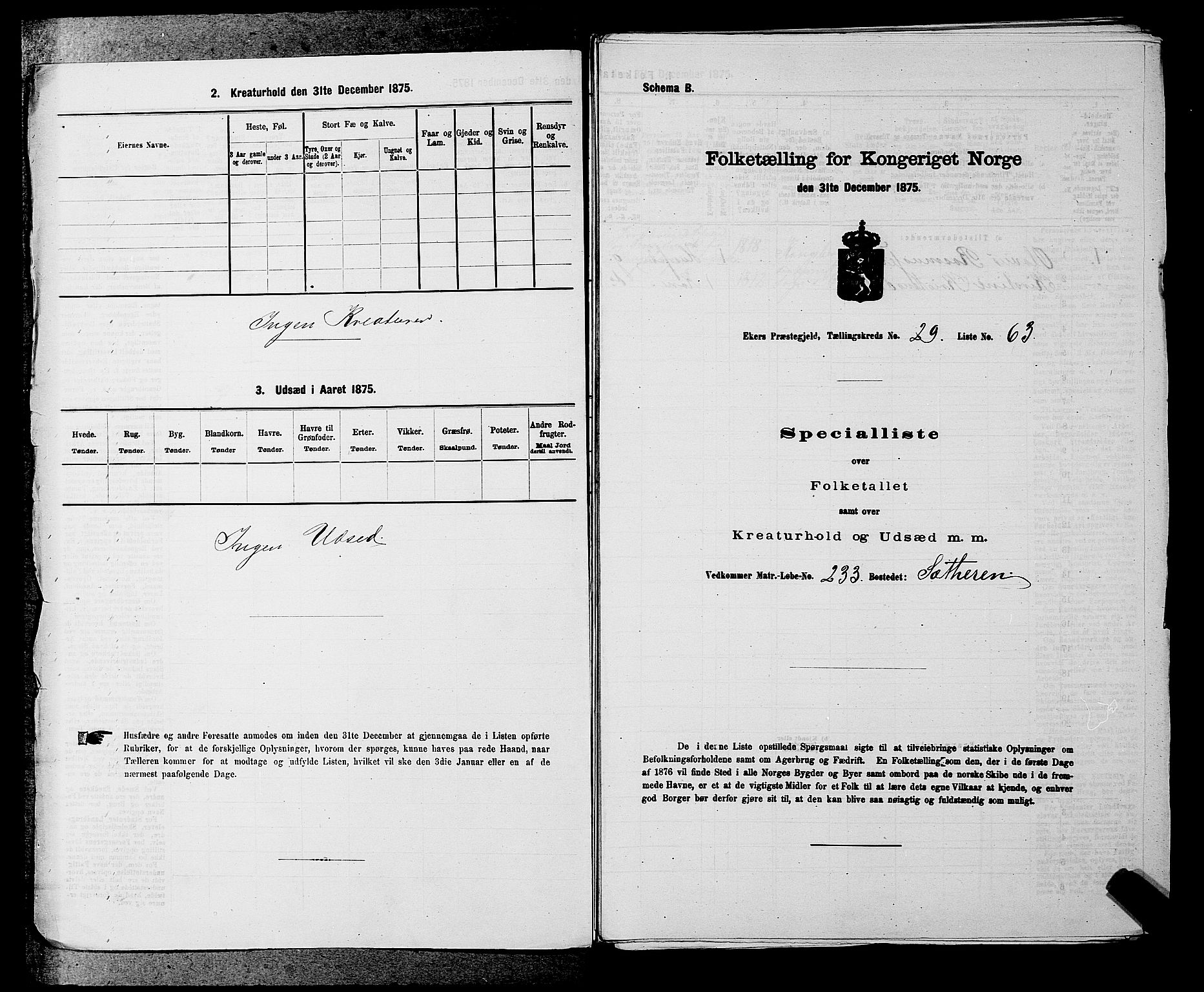 SAKO, 1875 census for 0624P Eiker, 1875, p. 4960