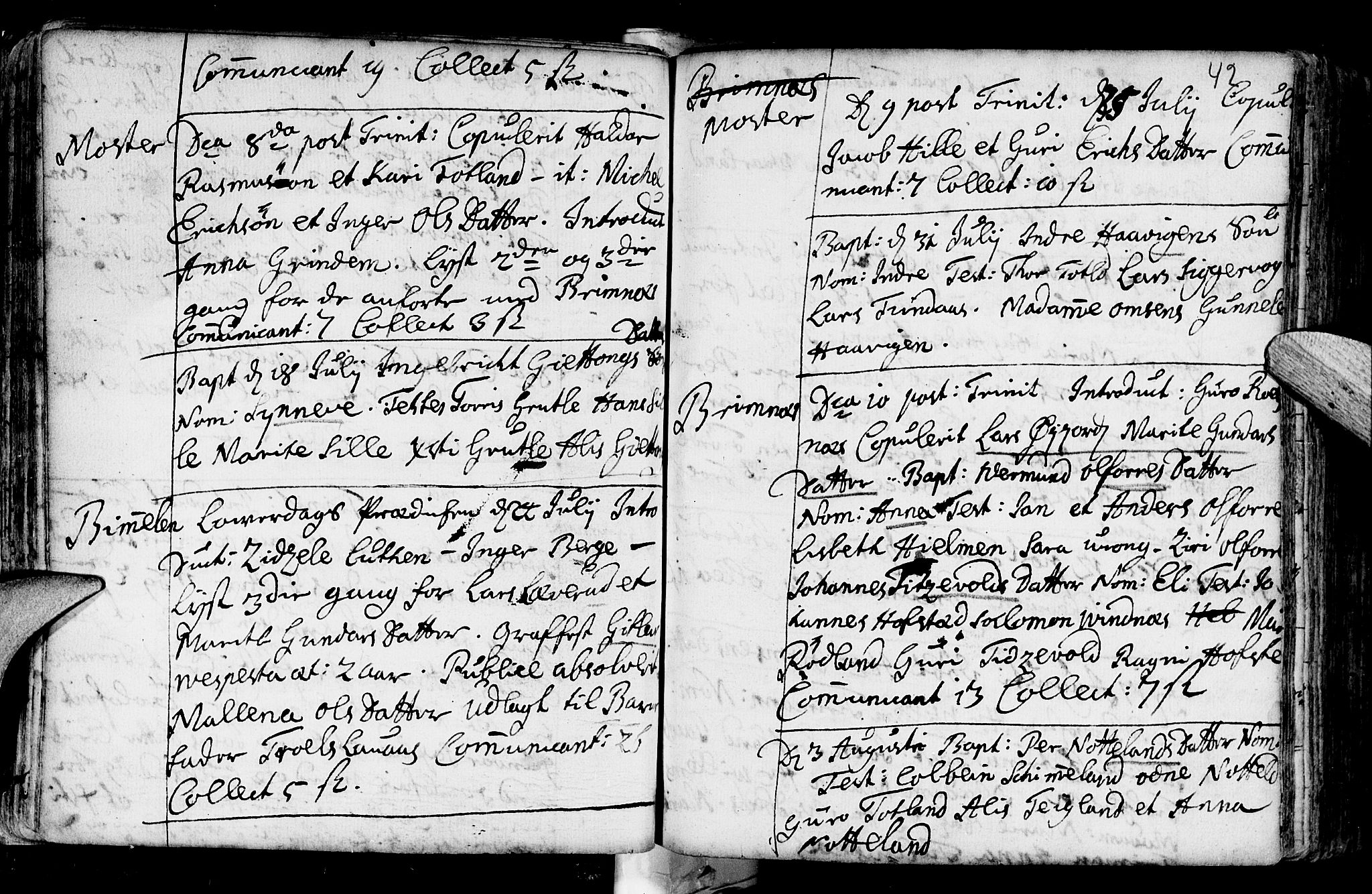 Finnås sokneprestembete, AV/SAB-A-99925/H/Ha/Haa/Haaa/L0001: Parish register (official) no. A 1, 1718-1744, p. 42