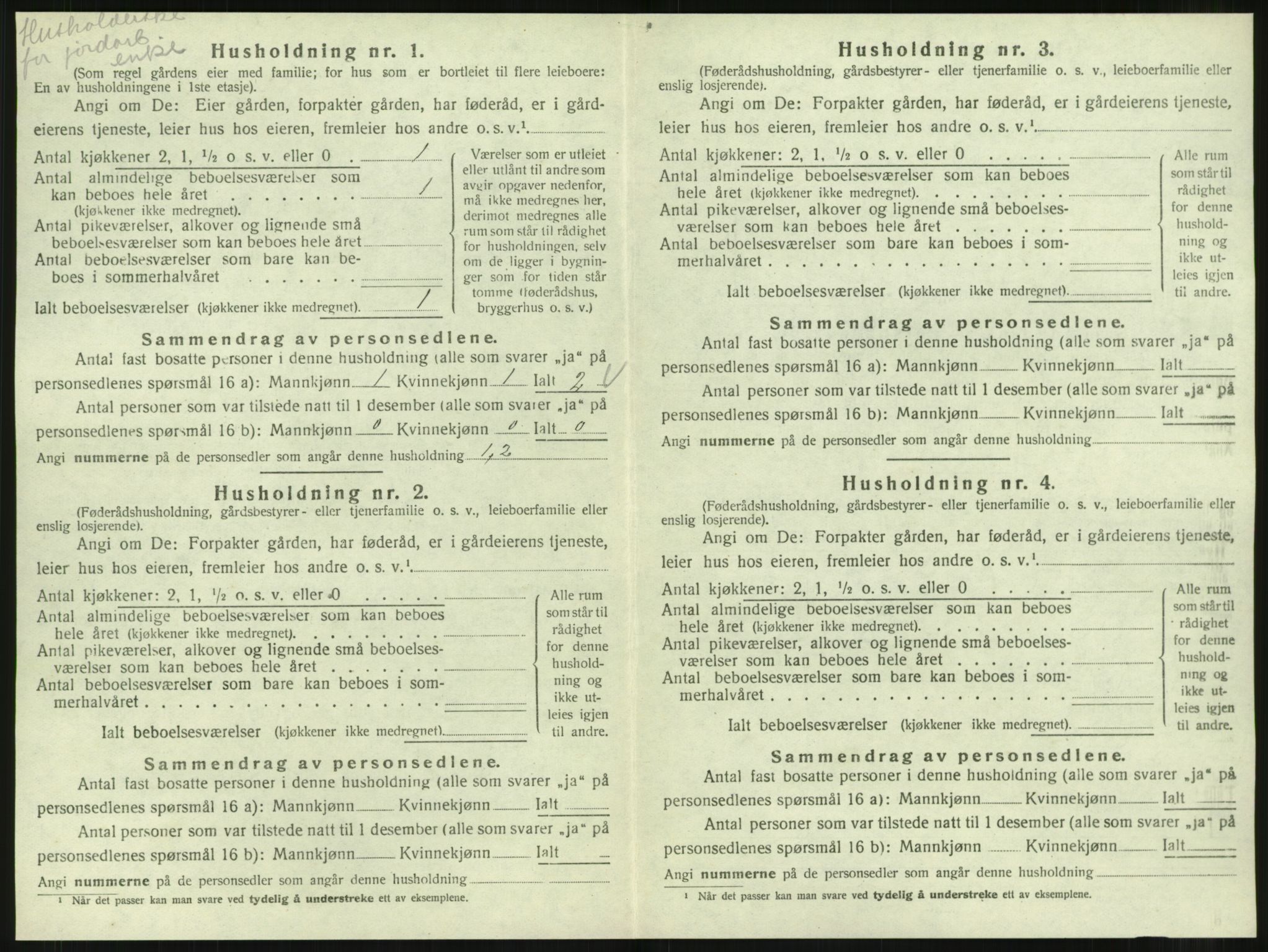 SAT, 1920 census for Snåsa, 1920, p. 1037