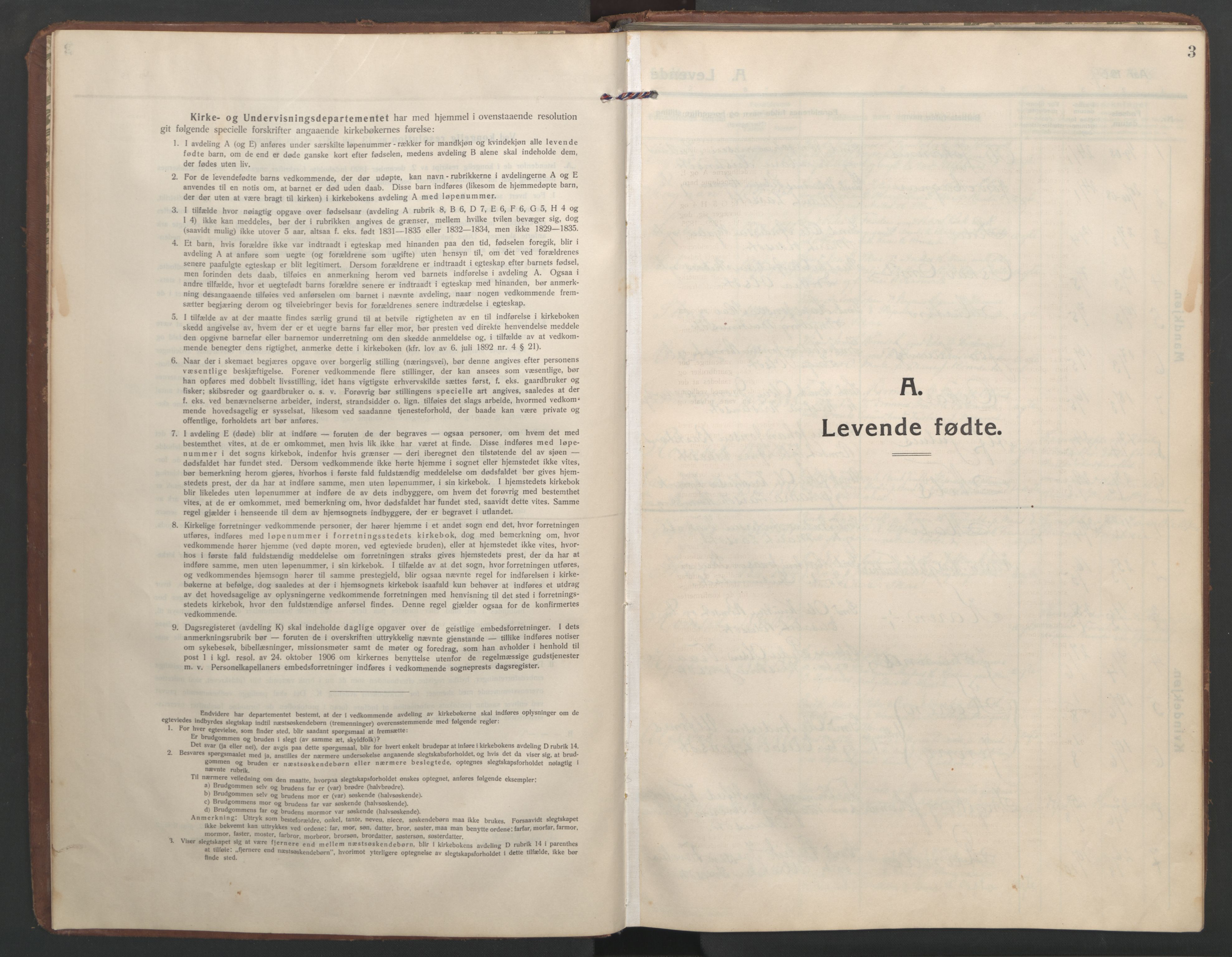 Ministerialprotokoller, klokkerbøker og fødselsregistre - Møre og Romsdal, AV/SAT-A-1454/579/L0919: Parish register (copy) no. 579C01, 1909-1957, p. 3