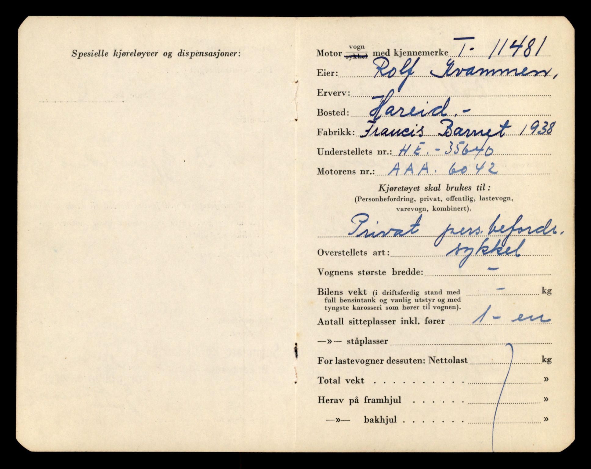 Møre og Romsdal vegkontor - Ålesund trafikkstasjon, AV/SAT-A-4099/F/Fe/L0029: Registreringskort for kjøretøy T 11430 - T 11619, 1927-1998, p. 919