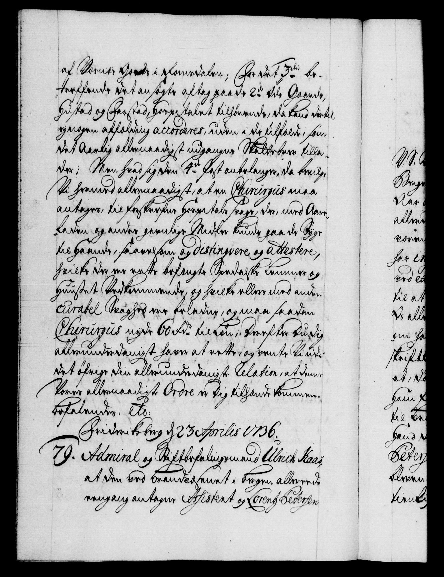 Danske Kanselli 1572-1799, AV/RA-EA-3023/F/Fc/Fca/Fcab/L0027: Norske tegnelser, 1736-1737, p. 92b