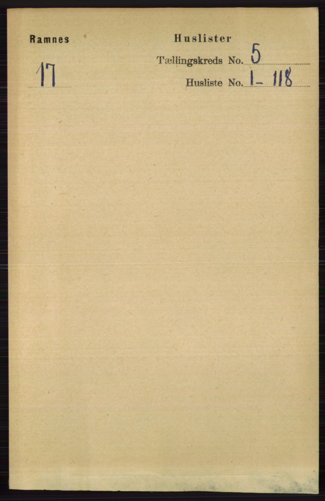 RA, 1891 census for 0718 Ramnes, 1891, p. 2423