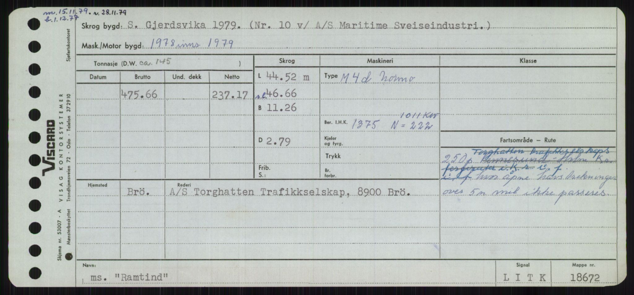 Sjøfartsdirektoratet med forløpere, Skipsmålingen, RA/S-1627/H/Ha/L0004/0002: Fartøy, Mas-R / Fartøy, Odin-R, p. 513