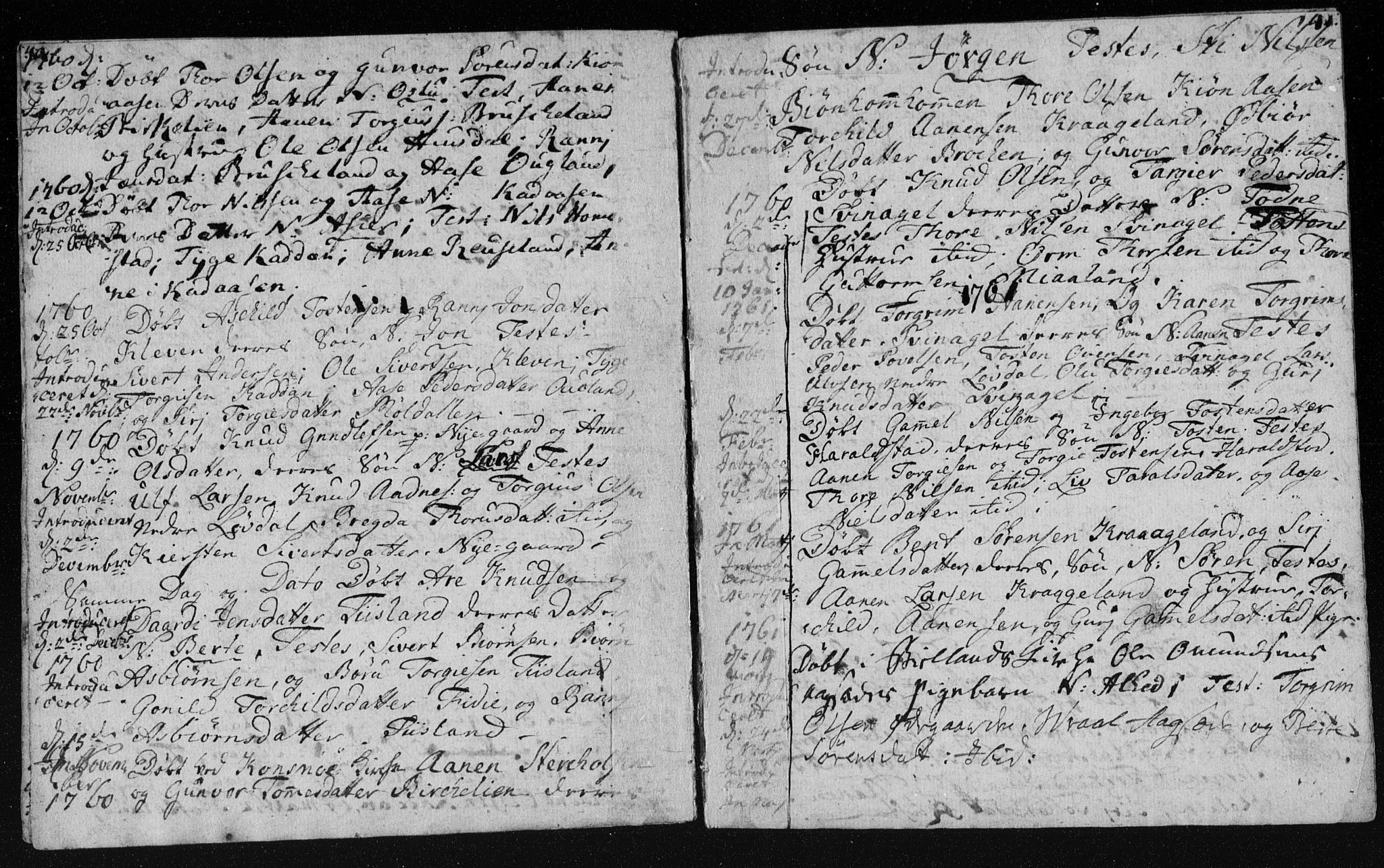 Holum sokneprestkontor, SAK/1111-0022/F/Fa/Fab/L0003: Parish register (official) no. A 3, 1752-1774, p. 40-41