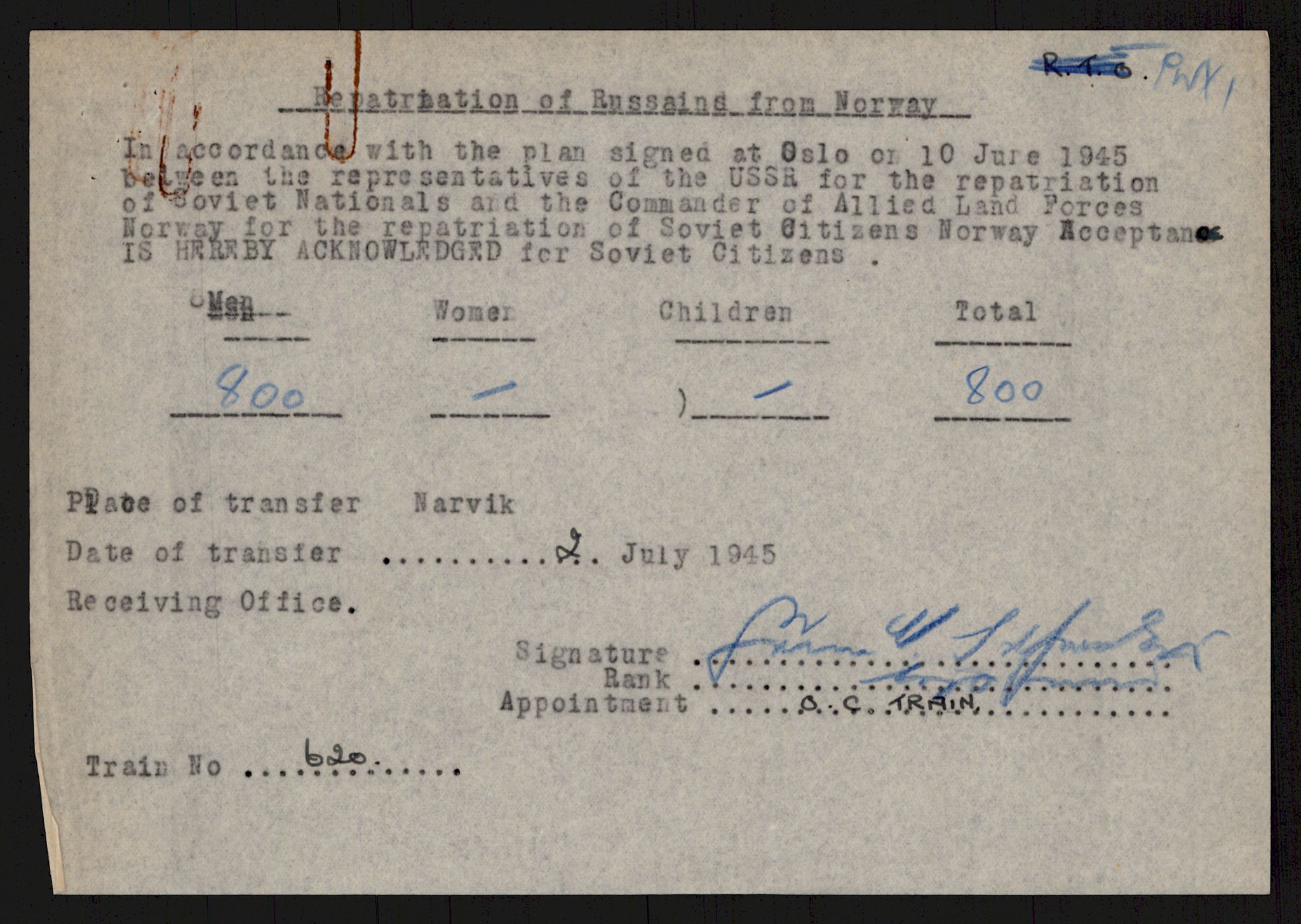 Flyktnings- og fangedirektoratet, Repatrieringskontoret, RA/S-1681/D/Db/L0016: Displaced Persons (DPs) og sivile tyskere, 1945-1948, p. 777