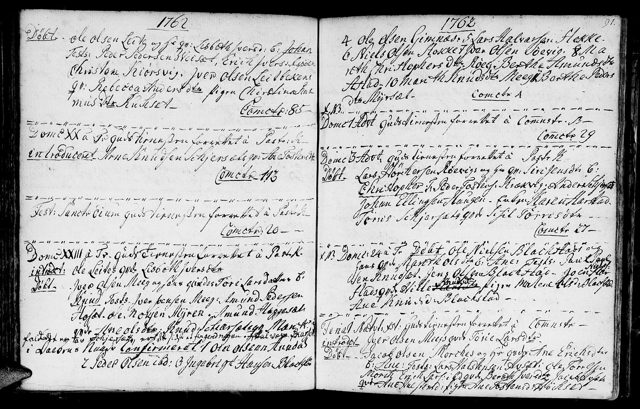 Ministerialprotokoller, klokkerbøker og fødselsregistre - Møre og Romsdal, AV/SAT-A-1454/568/L0798: Parish register (official) no. 568A07, 1753-1780, p. 90-91