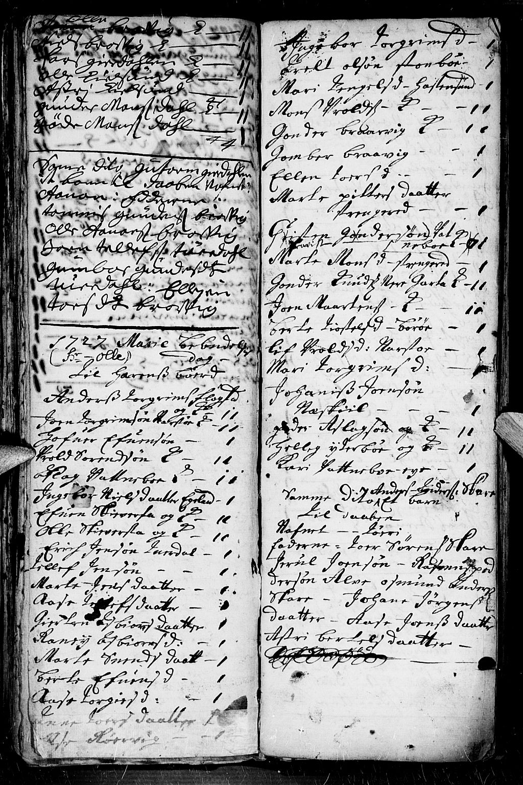 Dypvåg sokneprestkontor, AV/SAK-1111-0007/F/Fb/Fba/L0003: Parish register (copy) no. B 3, 1715-1738, p. 104