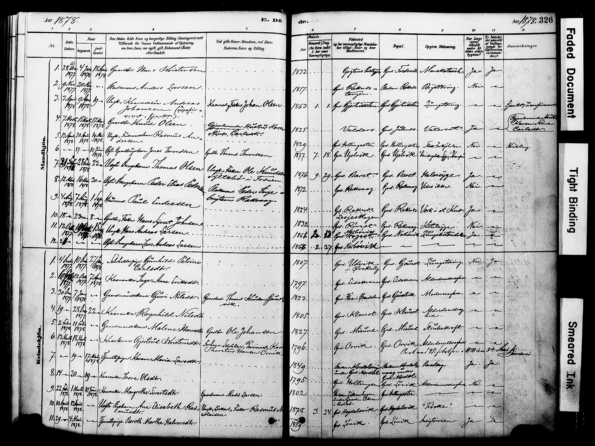 Ministerialprotokoller, klokkerbøker og fødselsregistre - Møre og Romsdal, AV/SAT-A-1454/560/L0721: Parish register (official) no. 560A05, 1878-1917, p. 326