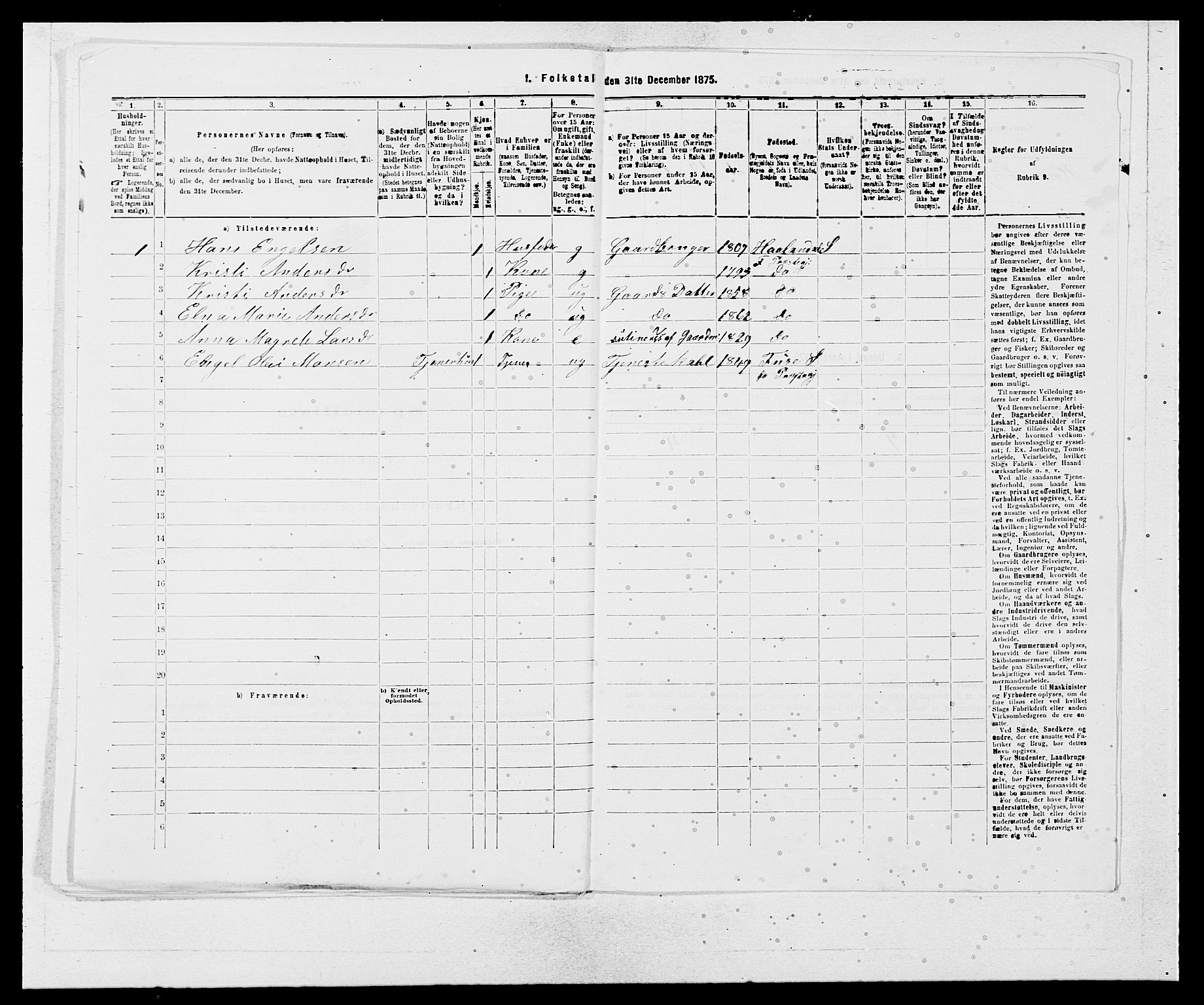 SAB, 1875 census for 1241P Fusa, 1875, p. 581