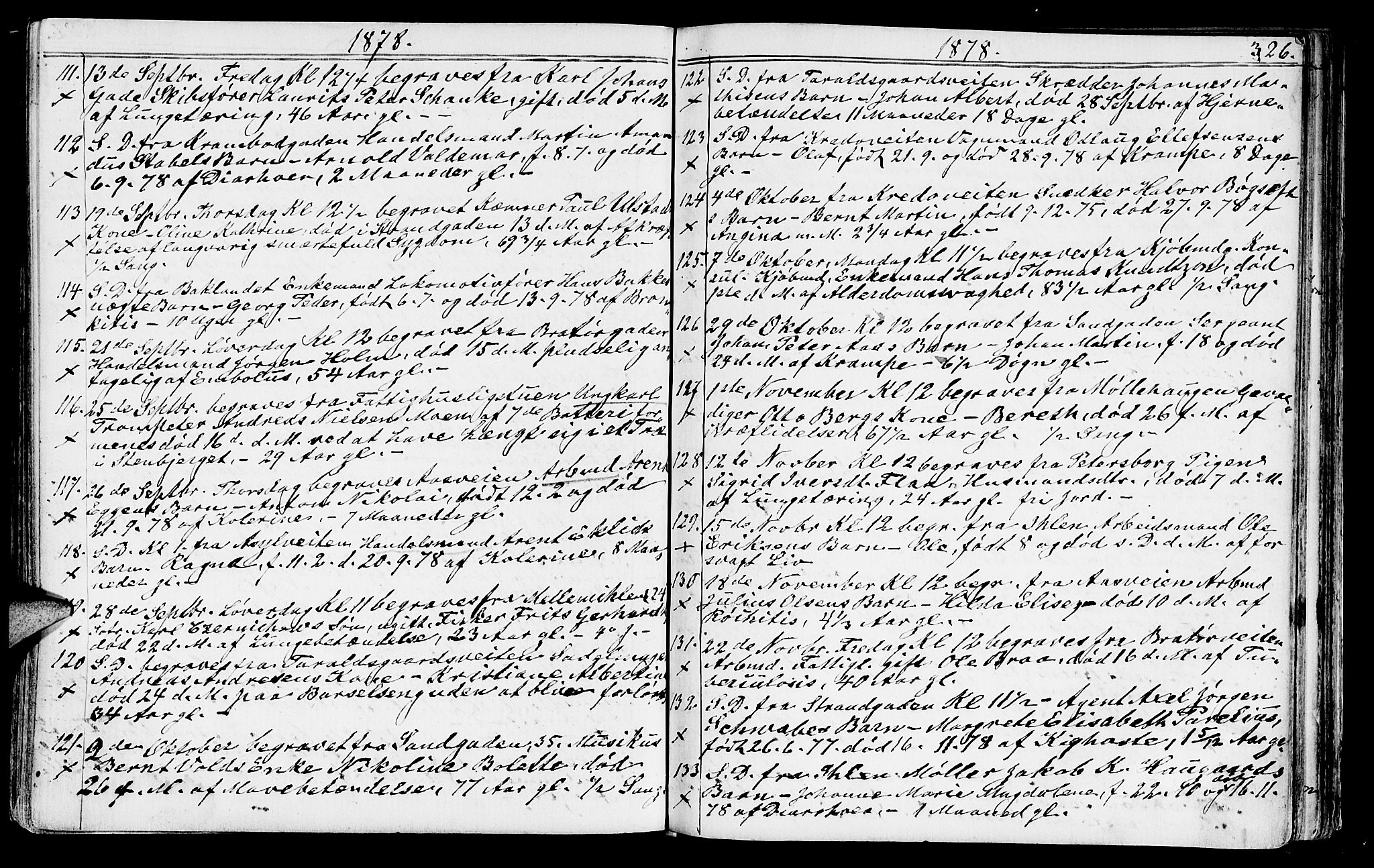 Ministerialprotokoller, klokkerbøker og fødselsregistre - Sør-Trøndelag, SAT/A-1456/602/L0142: Parish register (copy) no. 602C10, 1872-1894, p. 326