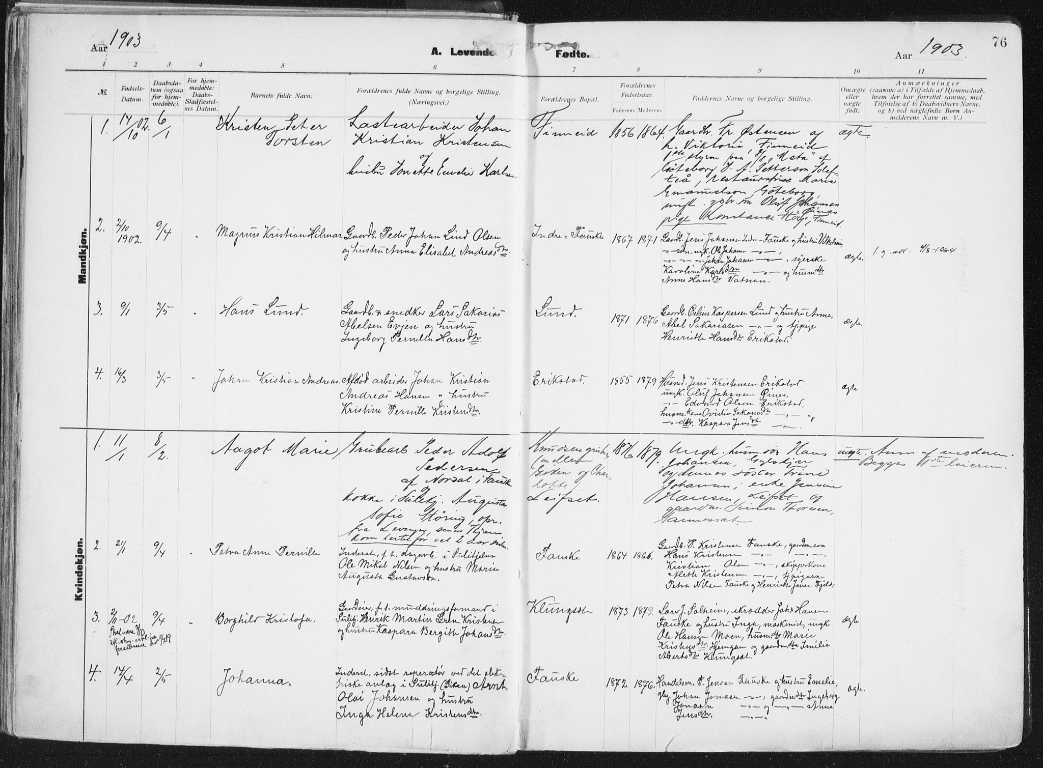 Ministerialprotokoller, klokkerbøker og fødselsregistre - Nordland, AV/SAT-A-1459/849/L0696: Parish register (official) no. 849A08, 1898-1910, p. 76