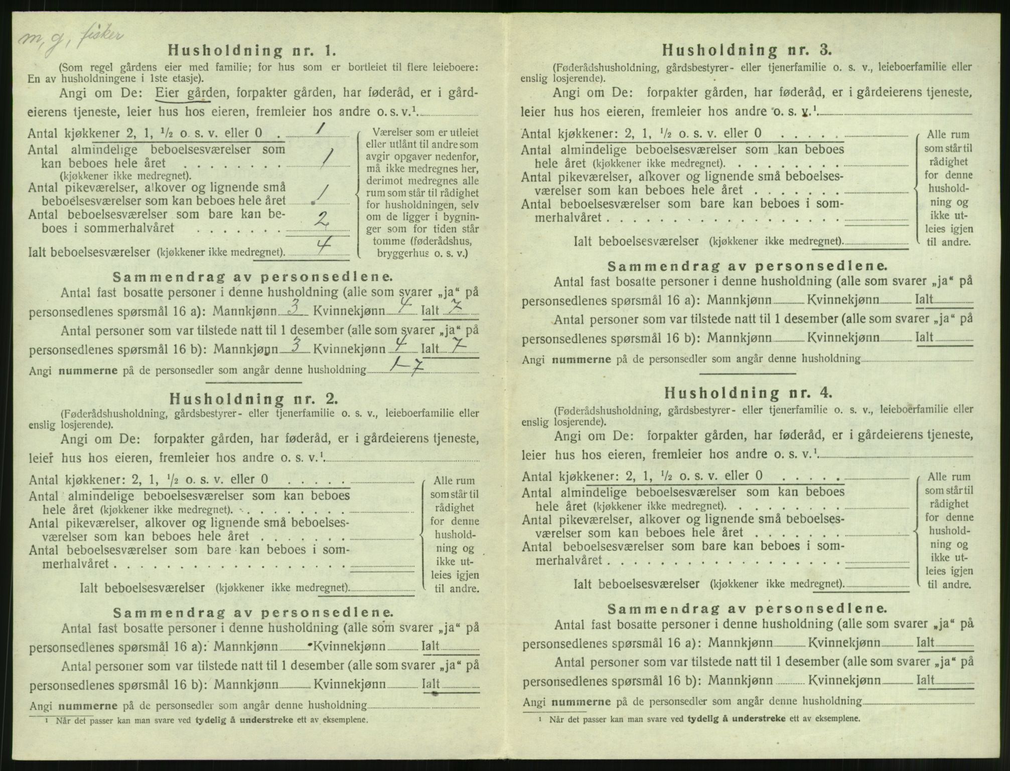 SAT, 1920 census for Giske, 1920, p. 275