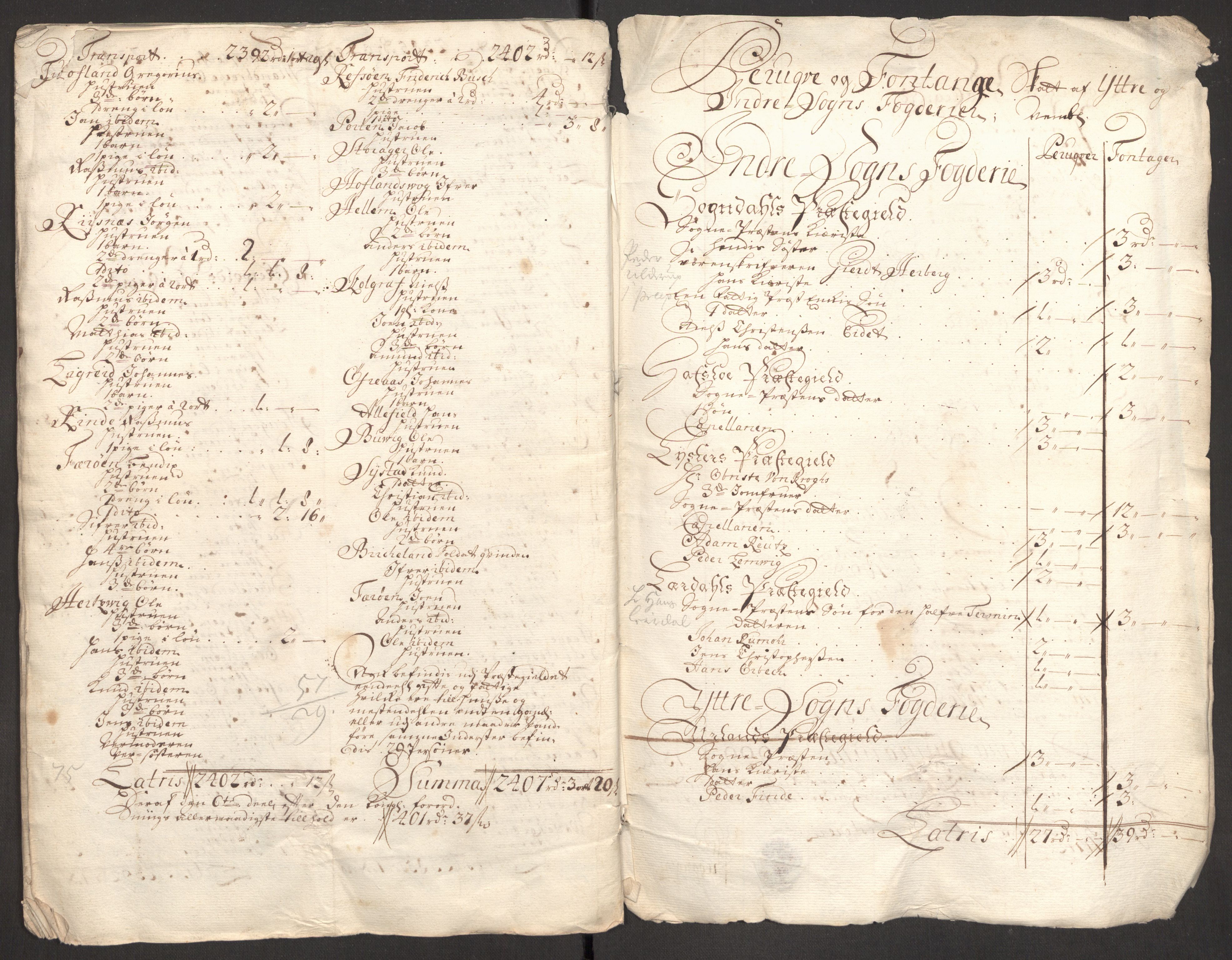 Rentekammeret inntil 1814, Reviderte regnskaper, Fogderegnskap, RA/EA-4092/R52/L3317: Fogderegnskap Sogn, 1711, p. 286
