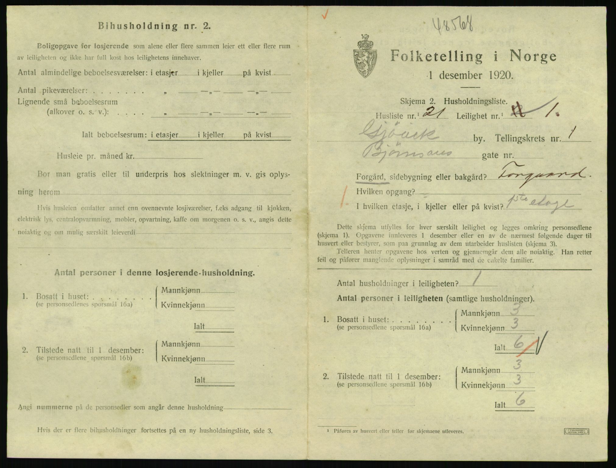 SAH, 1920 census for Gjøvik, 1920, p. 788