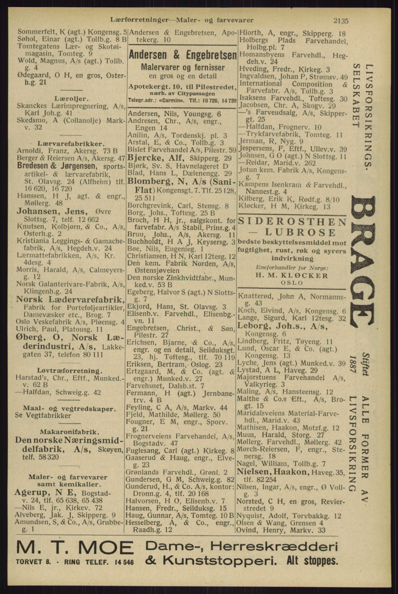 Kristiania/Oslo adressebok, PUBL/-, 1929, p. 2135