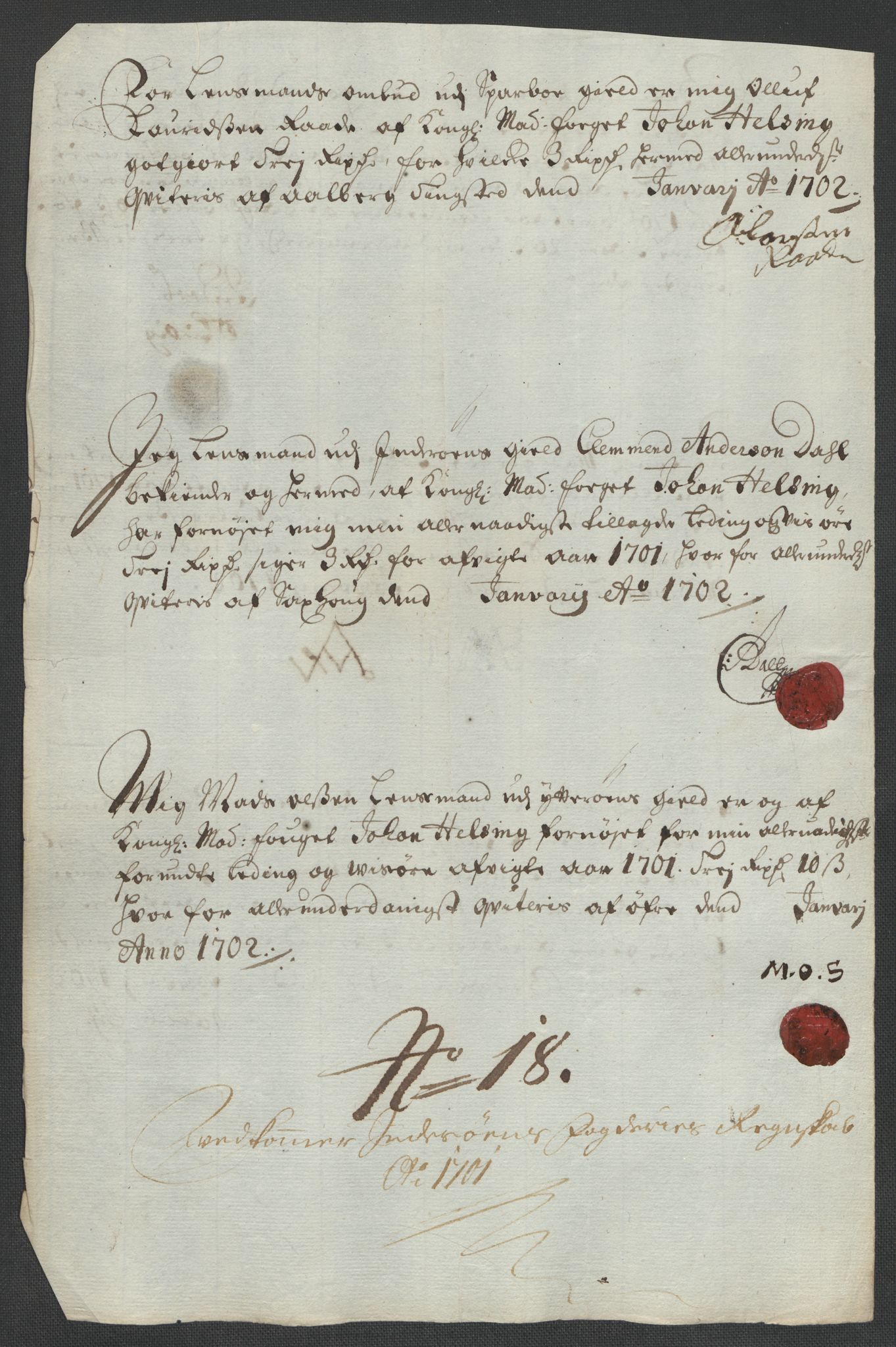 Rentekammeret inntil 1814, Reviderte regnskaper, Fogderegnskap, RA/EA-4092/R63/L4312: Fogderegnskap Inderøy, 1701-1702, p. 109