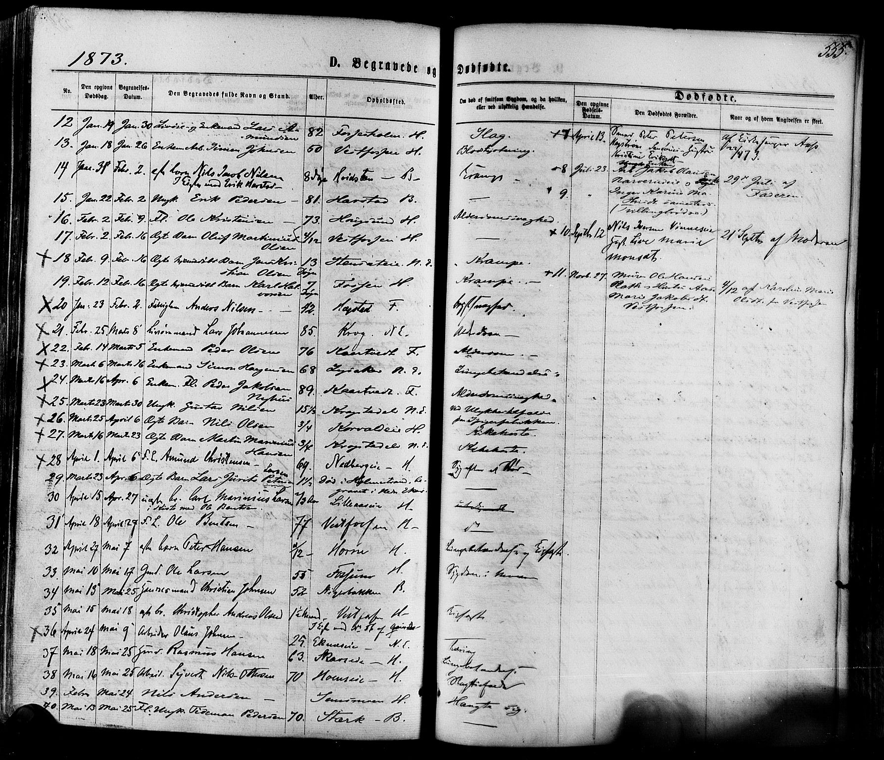 Eiker kirkebøker, AV/SAKO-A-4/F/Fa/L0017: Parish register (official) no. I 17, 1869-1877, p. 555