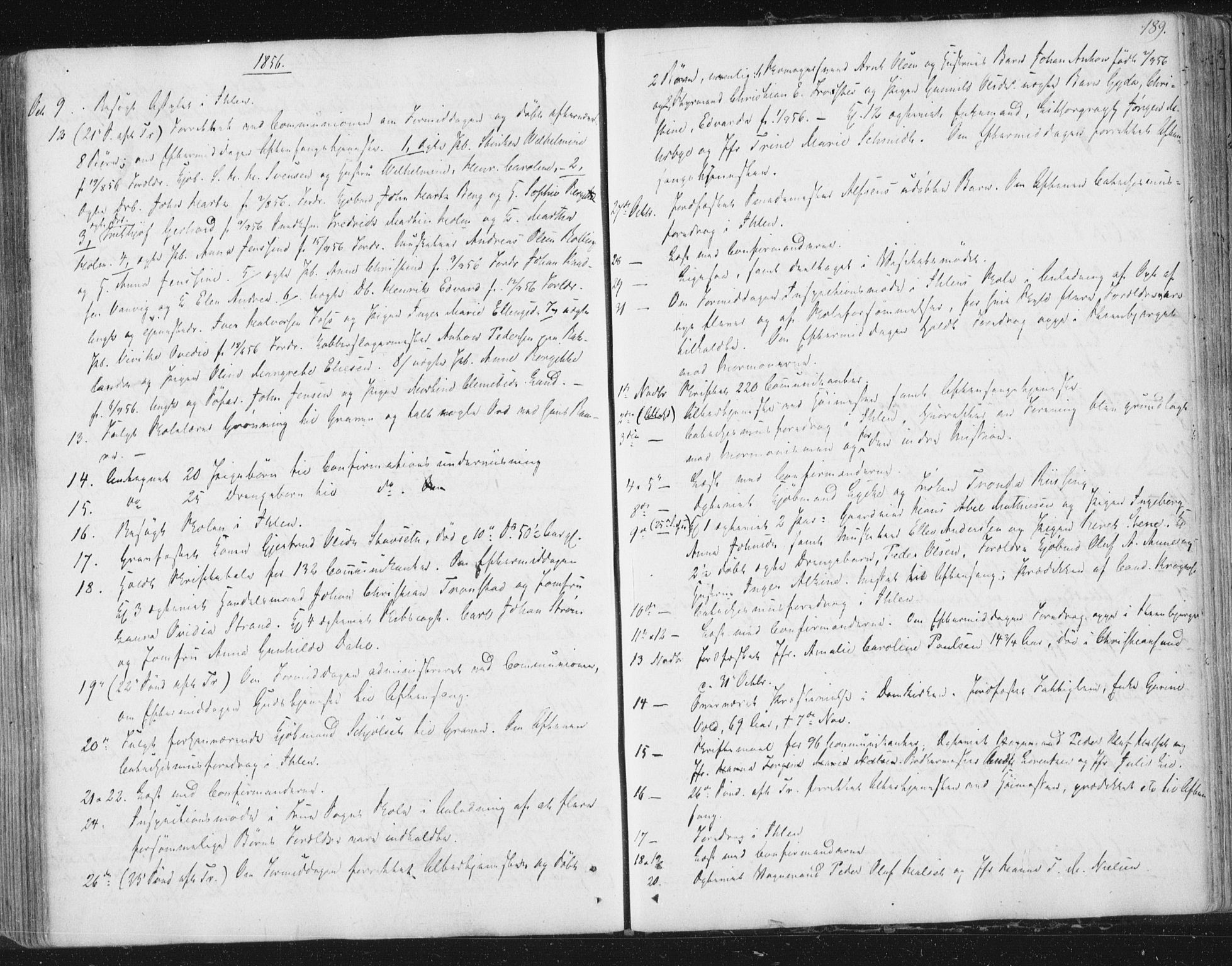 Ministerialprotokoller, klokkerbøker og fødselsregistre - Sør-Trøndelag, SAT/A-1456/602/L0127: Curate's parish register no. 602B01, 1821-1875, p. 189