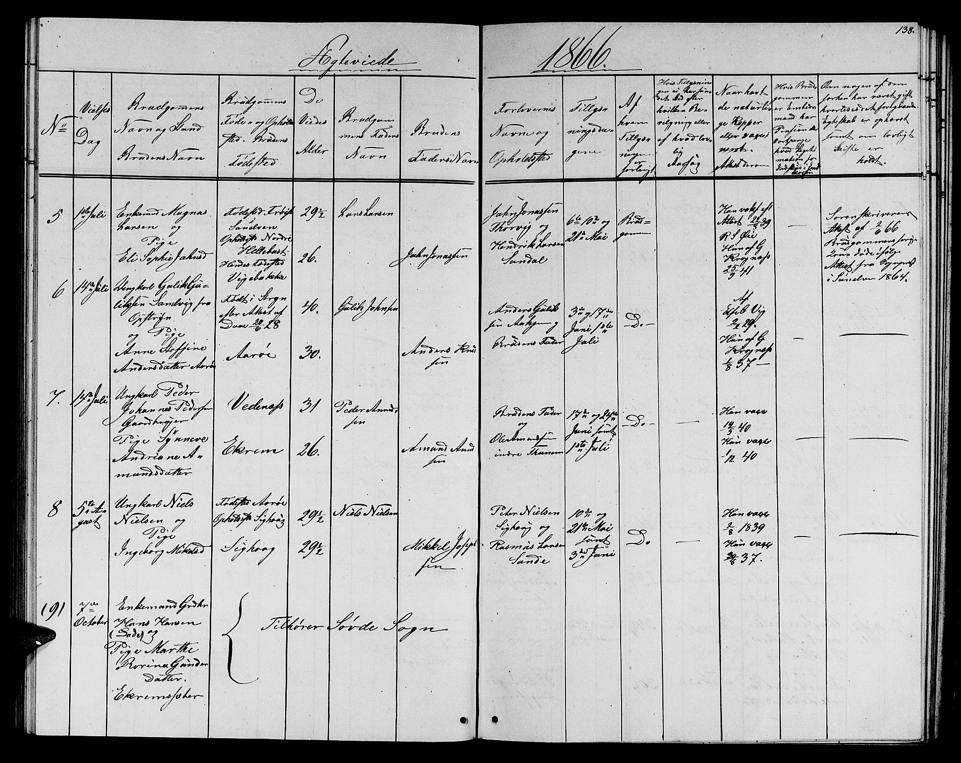 Ministerialprotokoller, klokkerbøker og fødselsregistre - Møre og Romsdal, AV/SAT-A-1454/501/L0015: Parish register (copy) no. 501C01, 1854-1867, p. 138