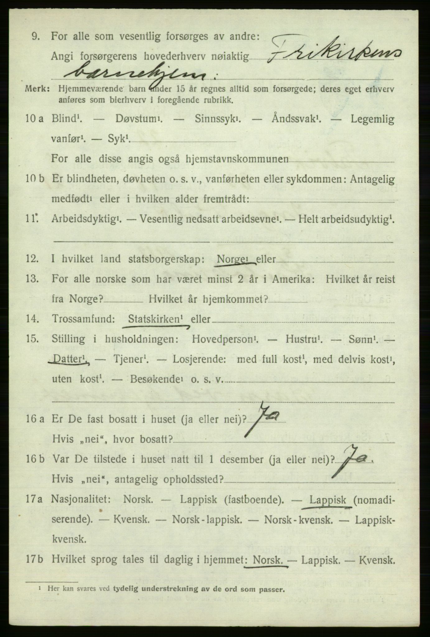 SATØ, 1920 census for Talvik, 1920, p. 5377
