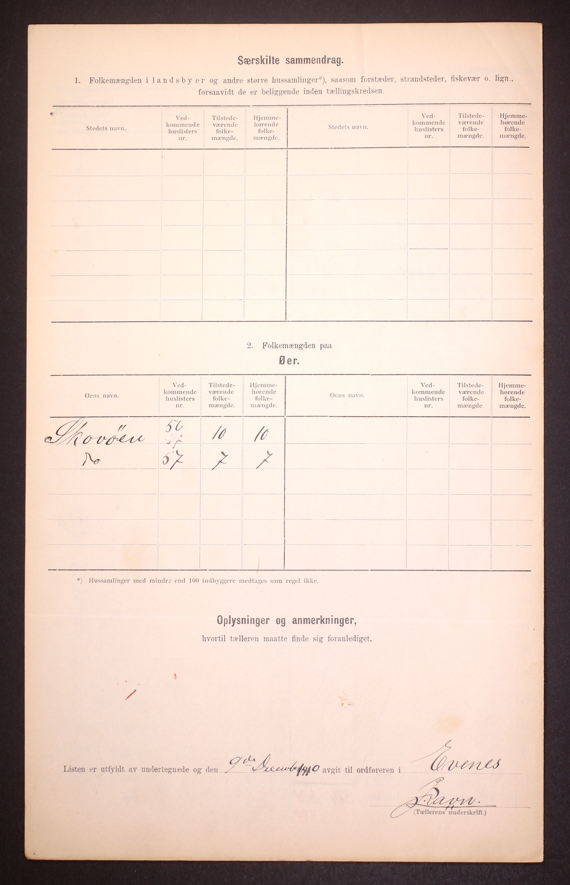 RA, 1910 census for Evenes, 1910, p. 12