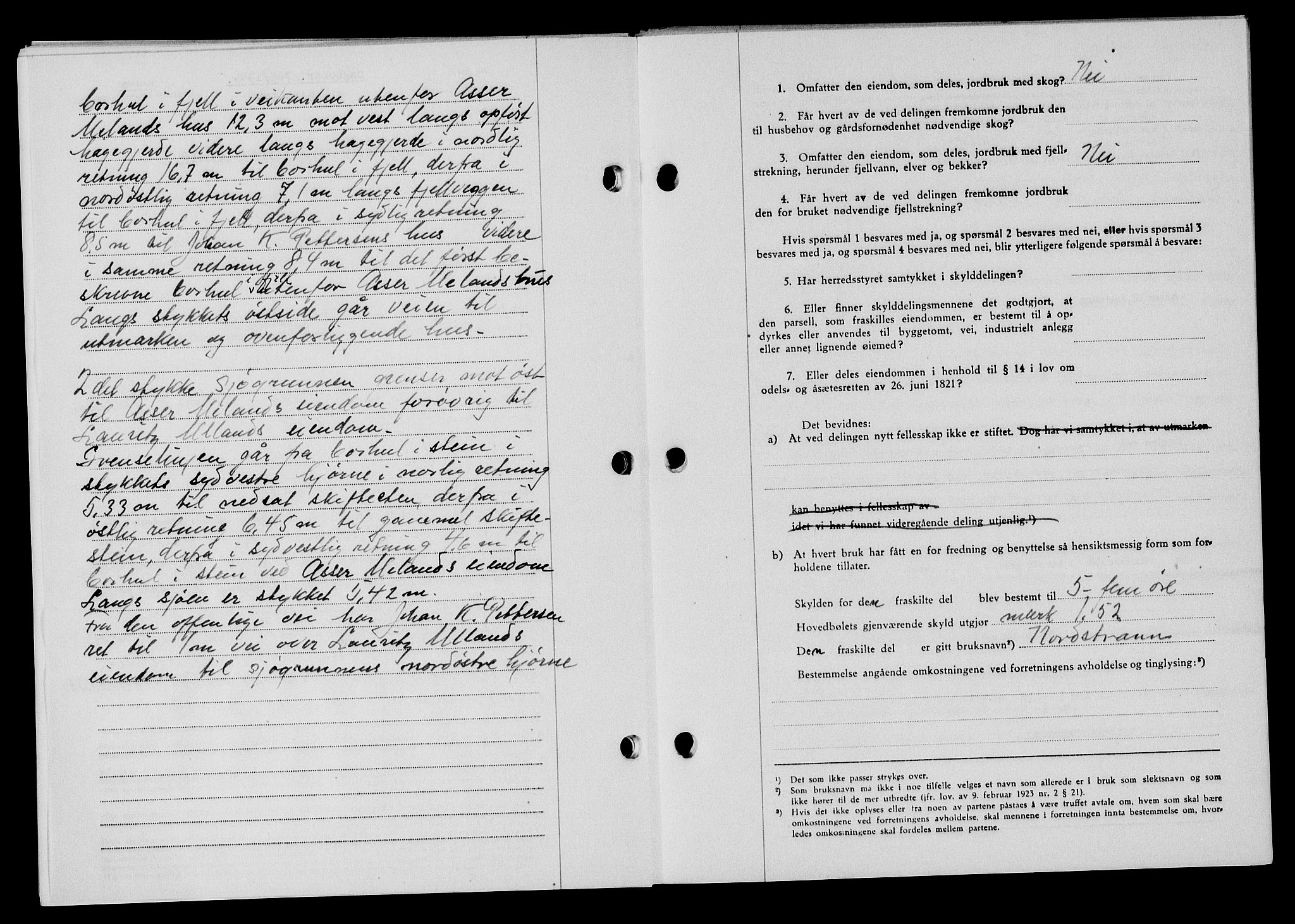 Flekkefjord sorenskriveri, SAK/1221-0001/G/Gb/Gba/L0059: Mortgage book no. A-7, 1944-1945, Diary no: : 705/1944