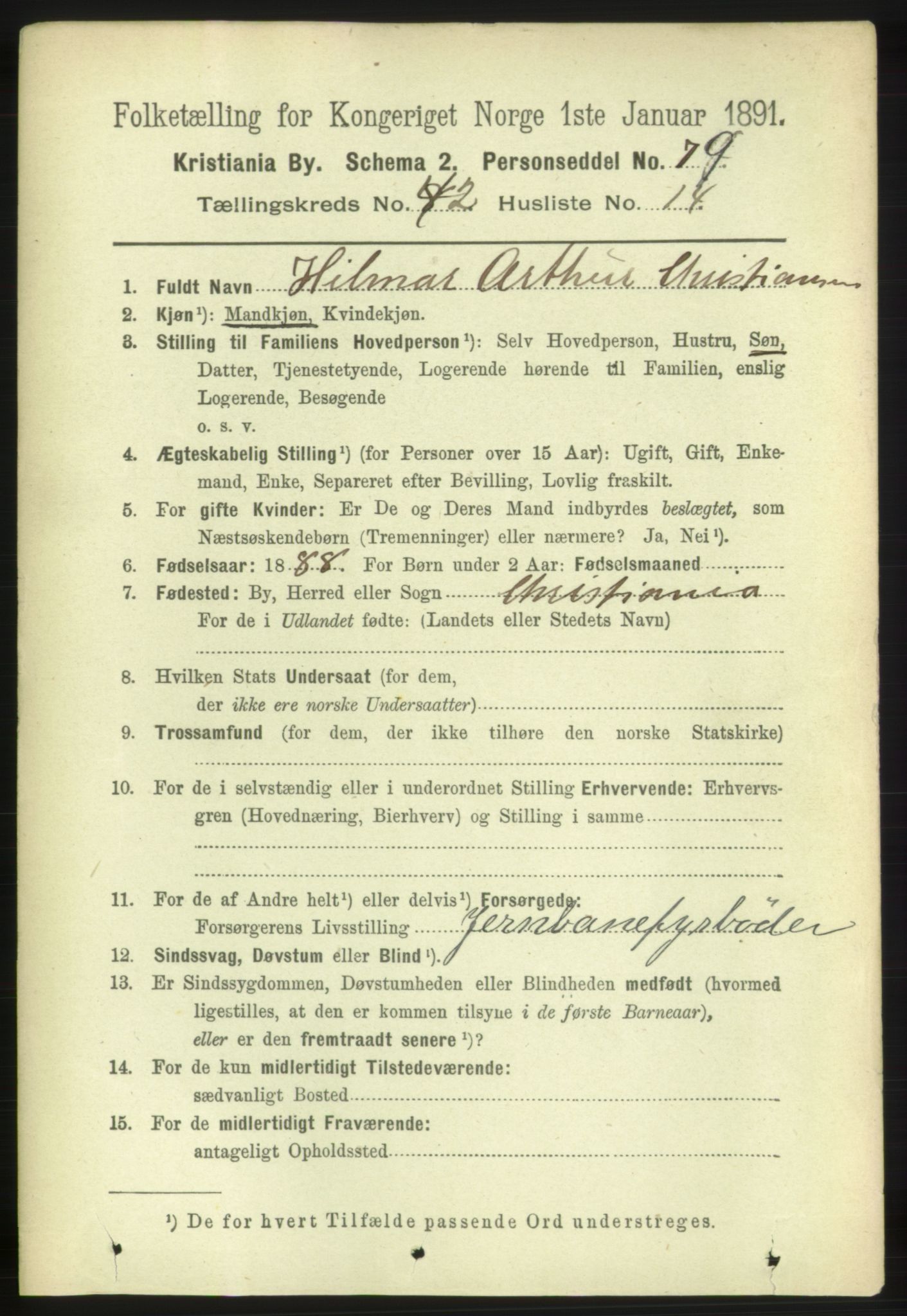 RA, 1891 census for 0301 Kristiania, 1891, p. 25507