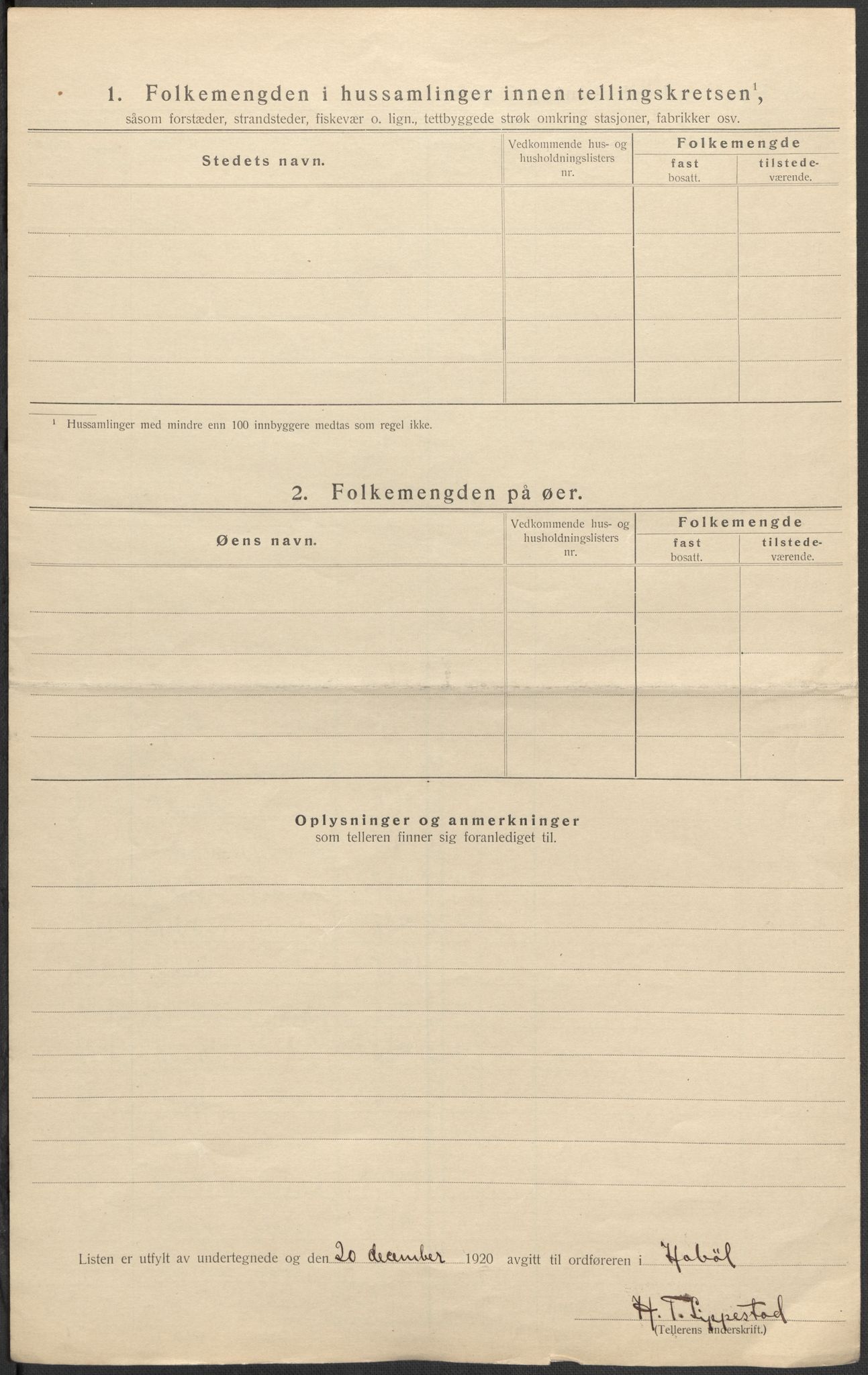 SAO, 1920 census for Hobøl, 1920, p. 22