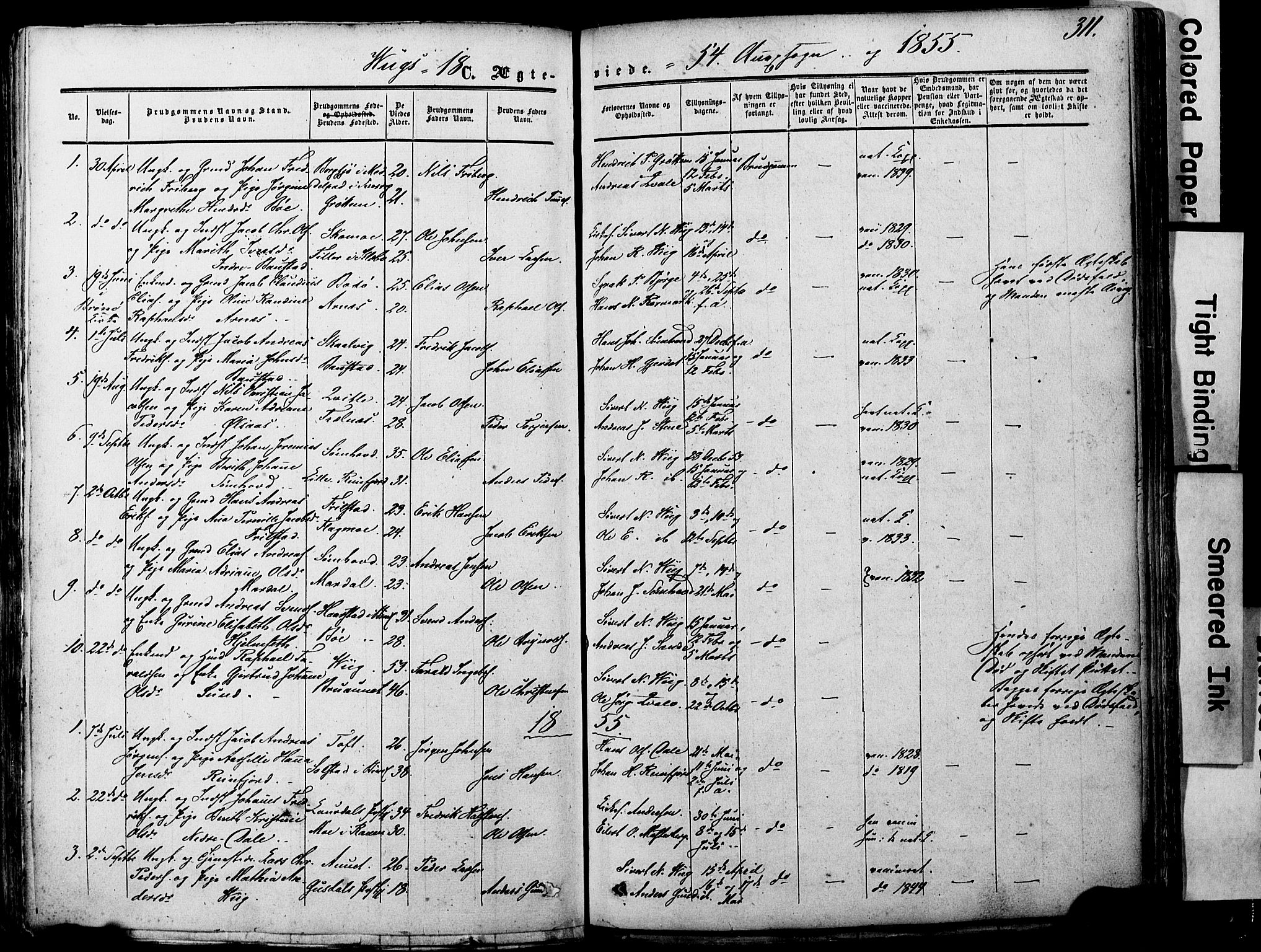 Ministerialprotokoller, klokkerbøker og fødselsregistre - Nordland, AV/SAT-A-1459/812/L0176: Parish register (official) no. 812A05, 1834-1874, p. 311