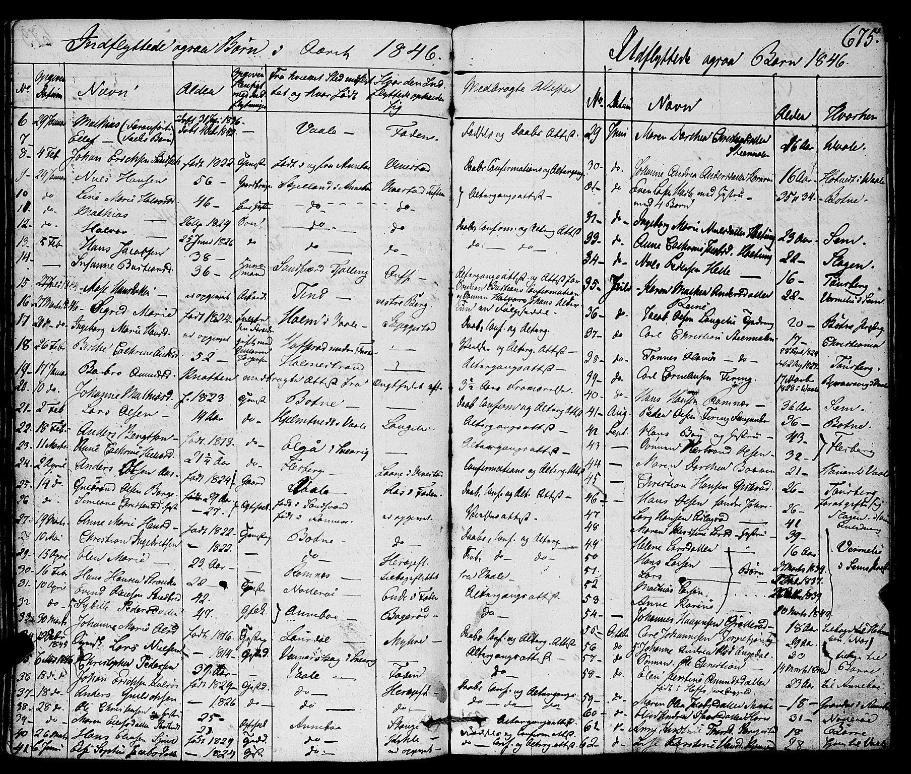 Ramnes kirkebøker, AV/SAKO-A-314/F/Fa/L0005: Parish register (official) no. I 5, 1841-1861, p. 674-675