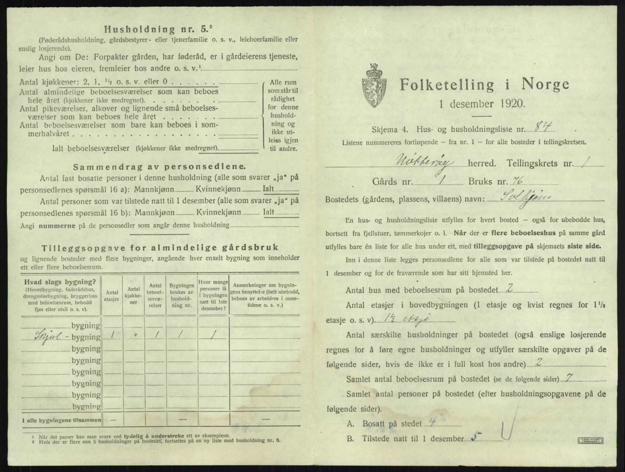SAKO, 1920 census for Nøtterøy, 1920, p. 236